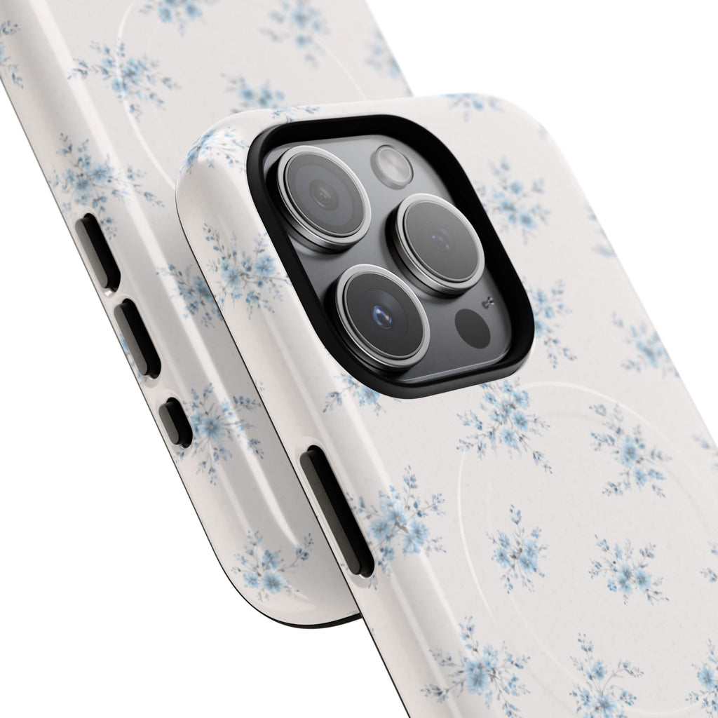 Floral Blue Sprig iPhone Case – MagSafe Compatible
