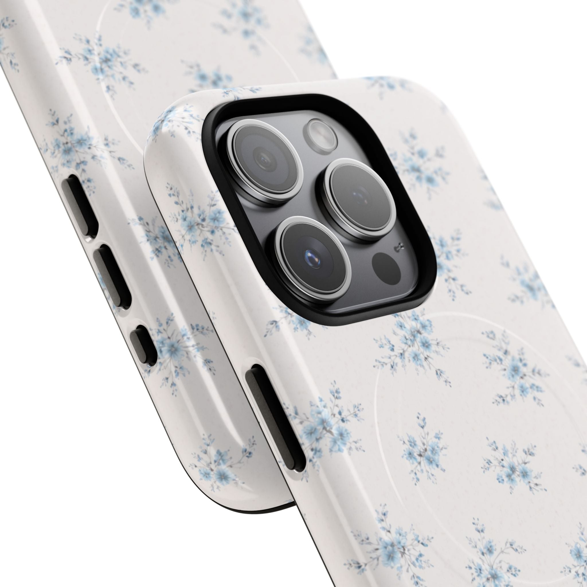 Floral Blue Sprig iPhone Case – MagSafe Compatible