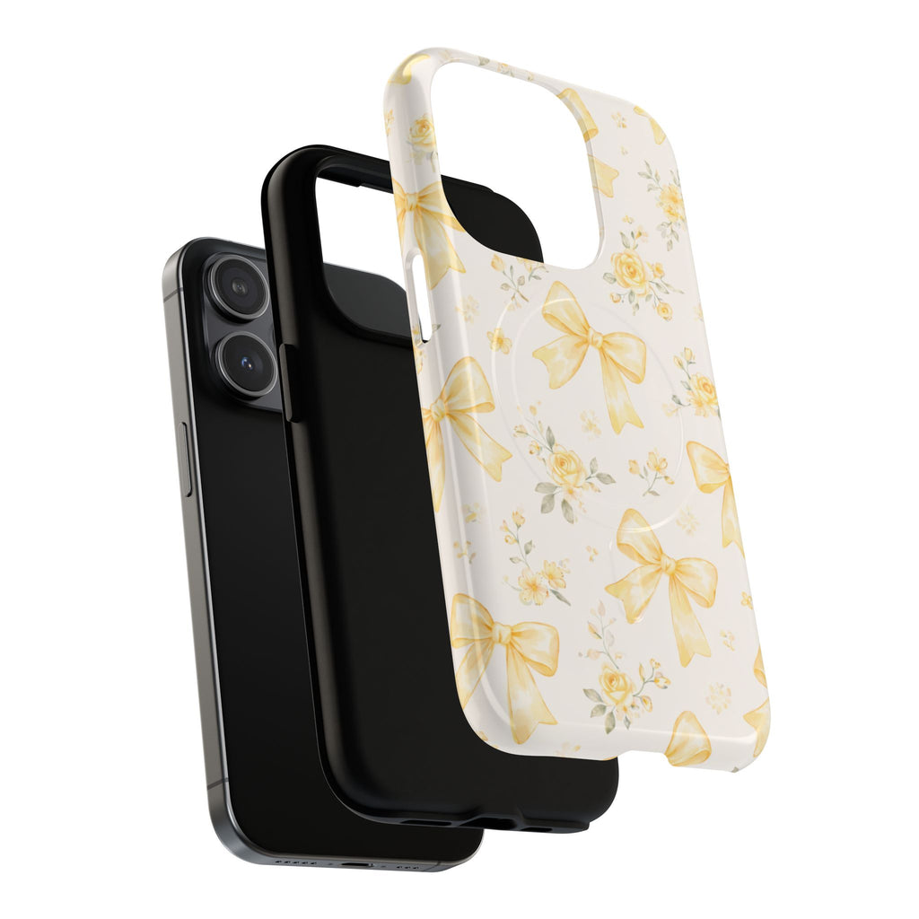 Yellow Rose Bow iPhone Case – MagSafe Compatible