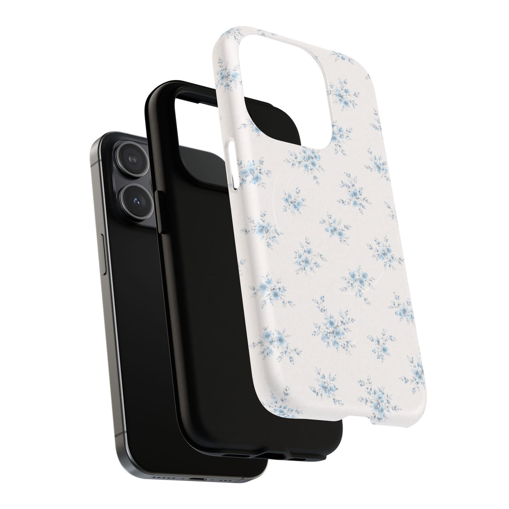 Floral Blue Sprig iPhone Case – MagSafe Compatible