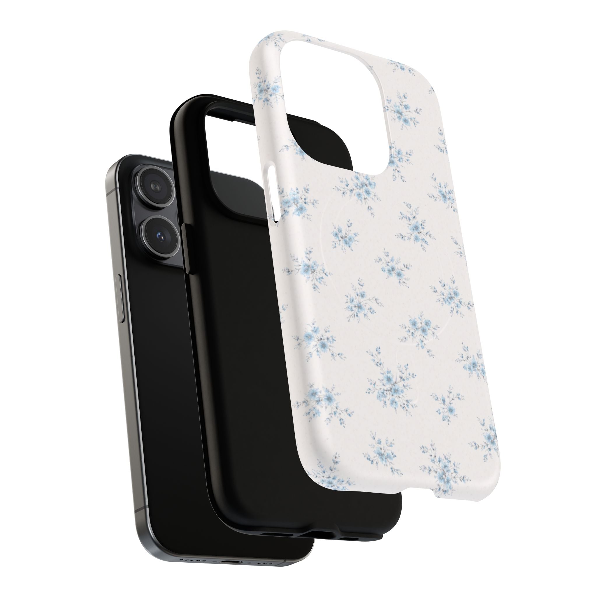 Floral Blue Sprig iPhone Case – MagSafe Compatible
