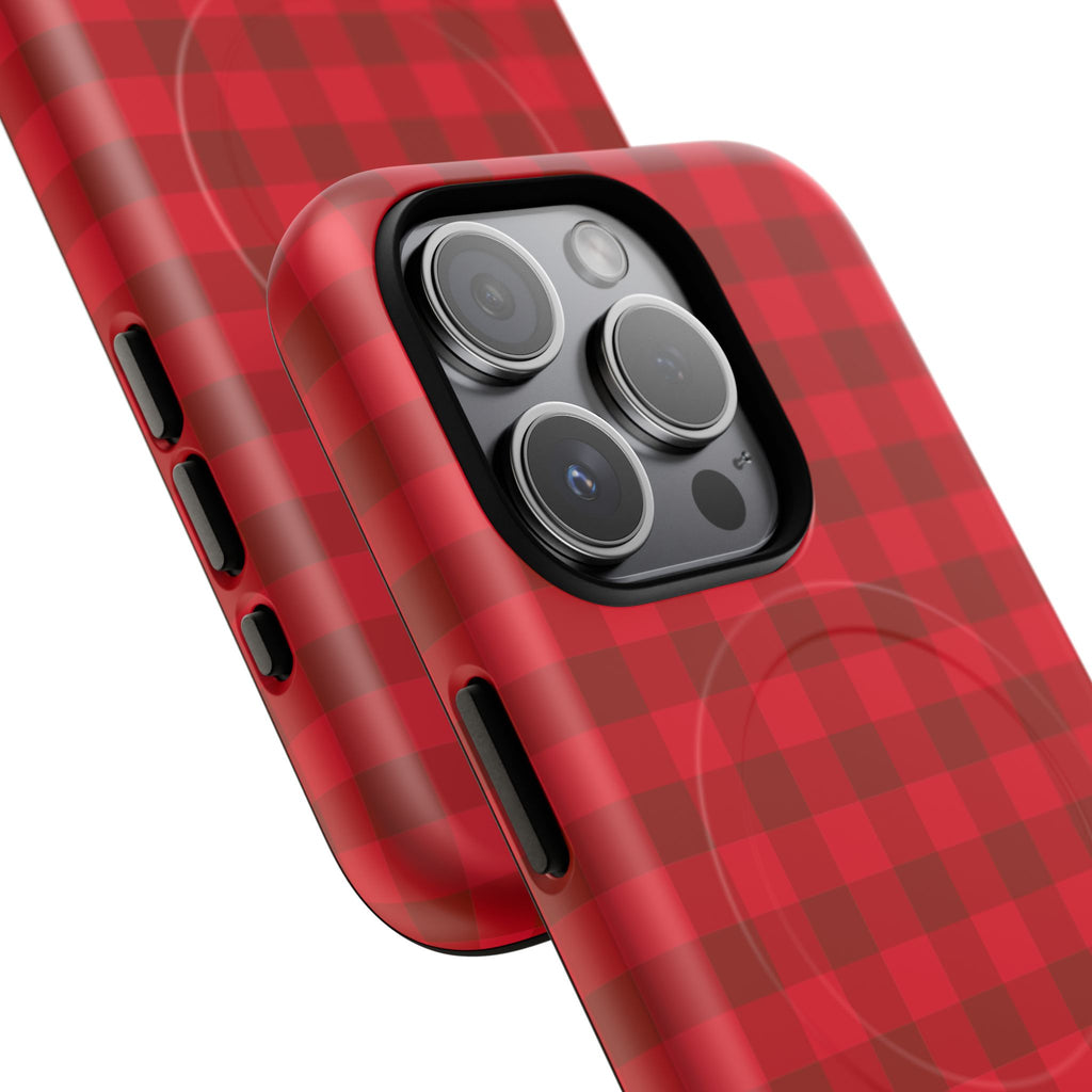 Red Buffalo Plaid iPhone Case – MagSafe Compatible