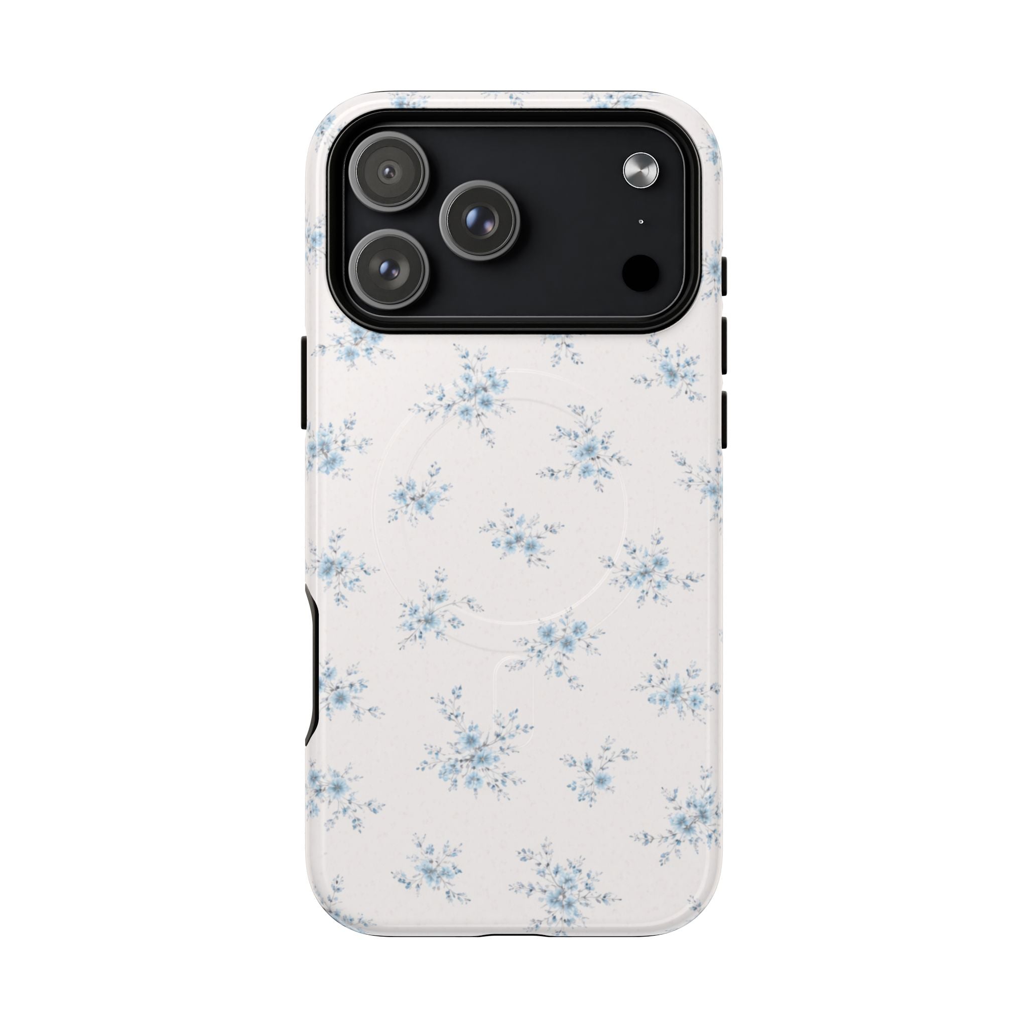 Floral Blue Sprig iPhone Case – MagSafe Compatible