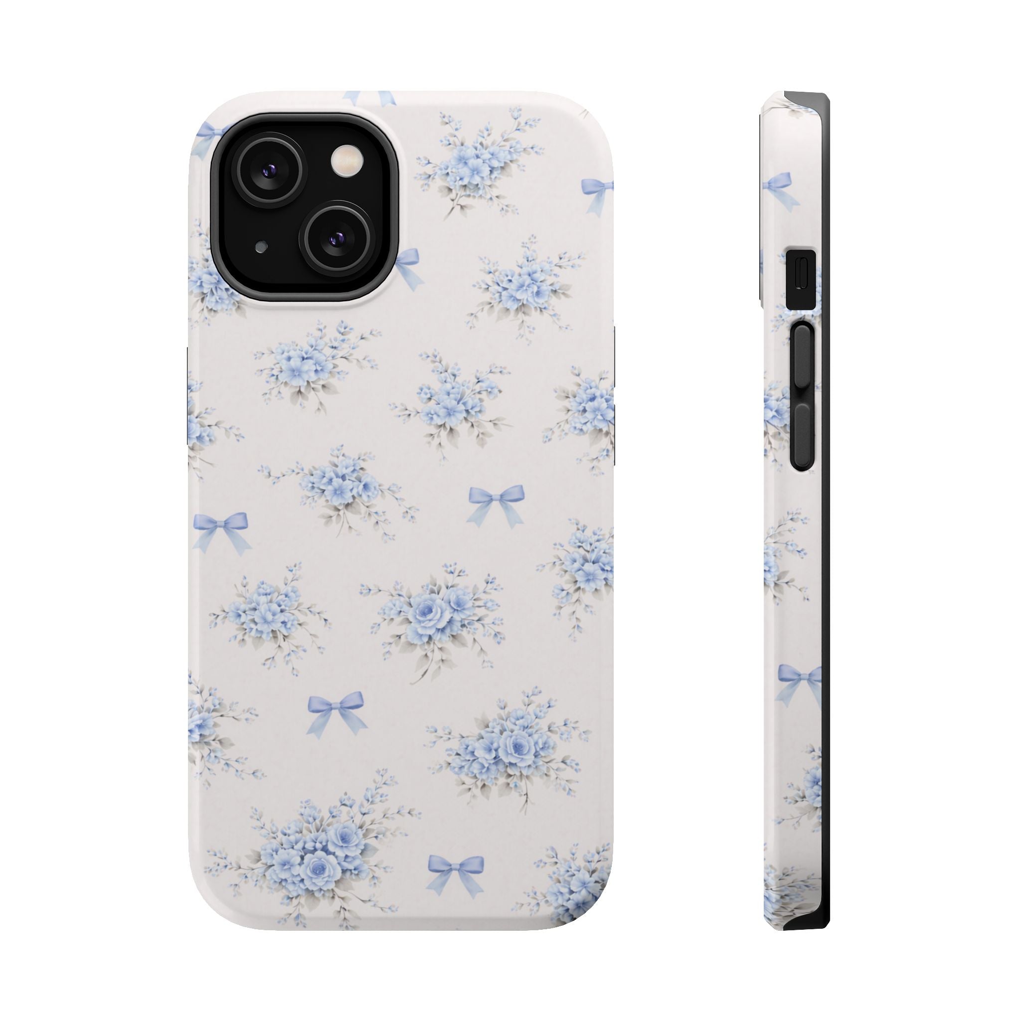 Blue Floral Bouquet iPhone Case | Magnetic Impact-Resistant Case