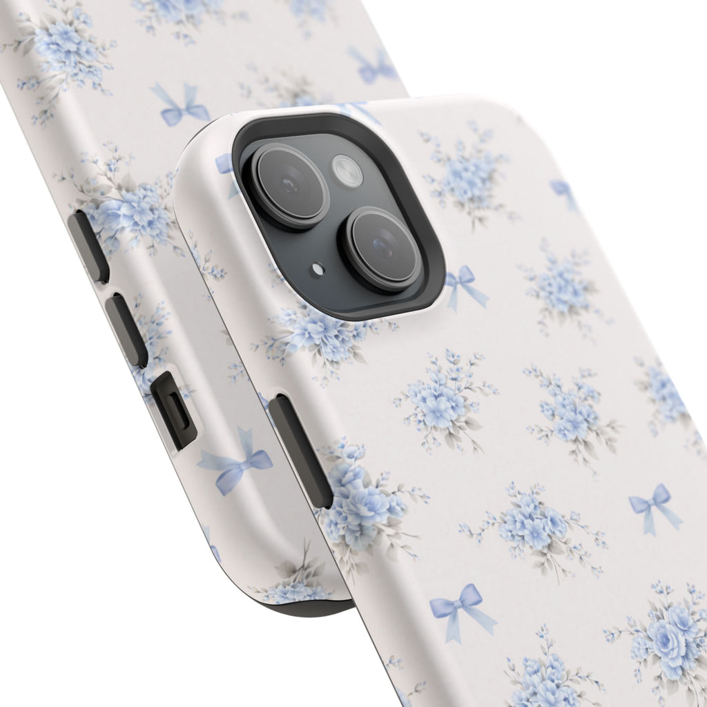 Blue Floral Bouquet iPhone Case | Magnetic Impact-Resistant Case