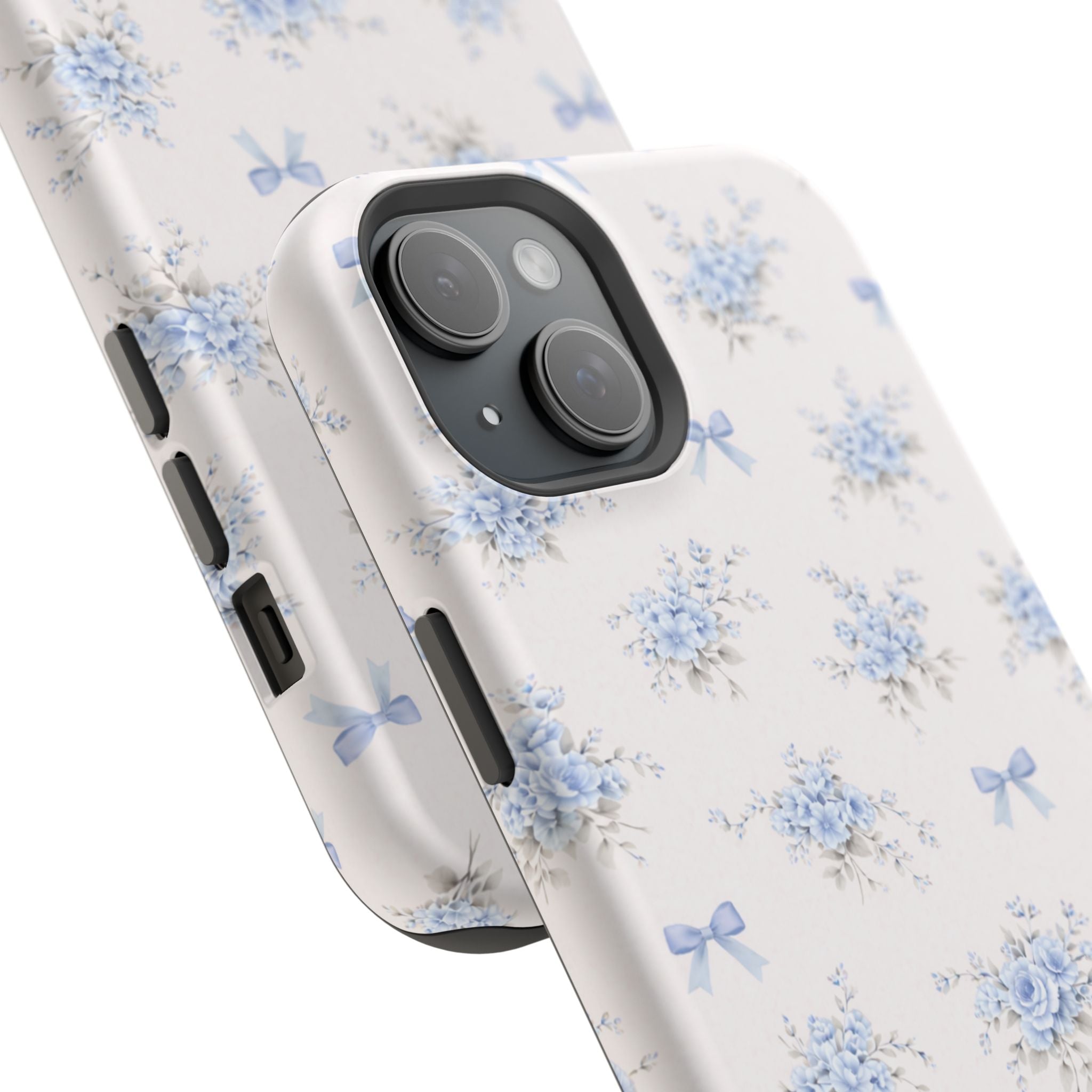 Blue Floral Bouquet iPhone Case | Magnetic Impact-Resistant Case