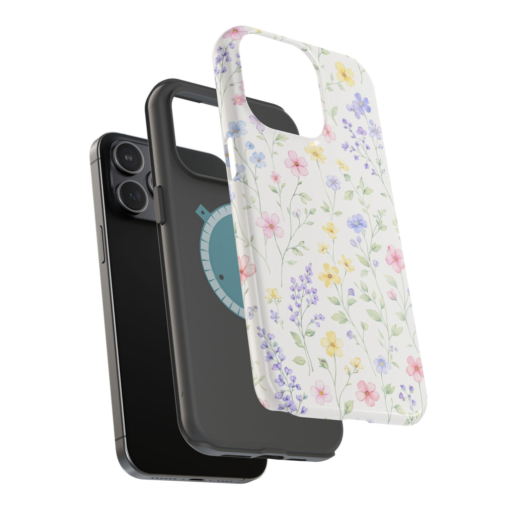 Pastel Wildflower Pattern iPhone Case | Magnetic Impact-Resistant Case