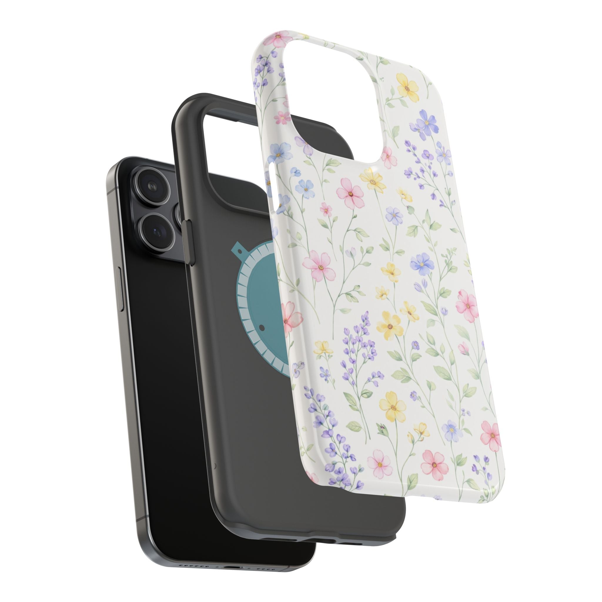 Pastel Wildflower Pattern iPhone Case | Magnetic Impact-Resistant Case
