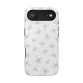 Blue Floral Pattern iPhone Case | Magnetic Impact-Resistant Case