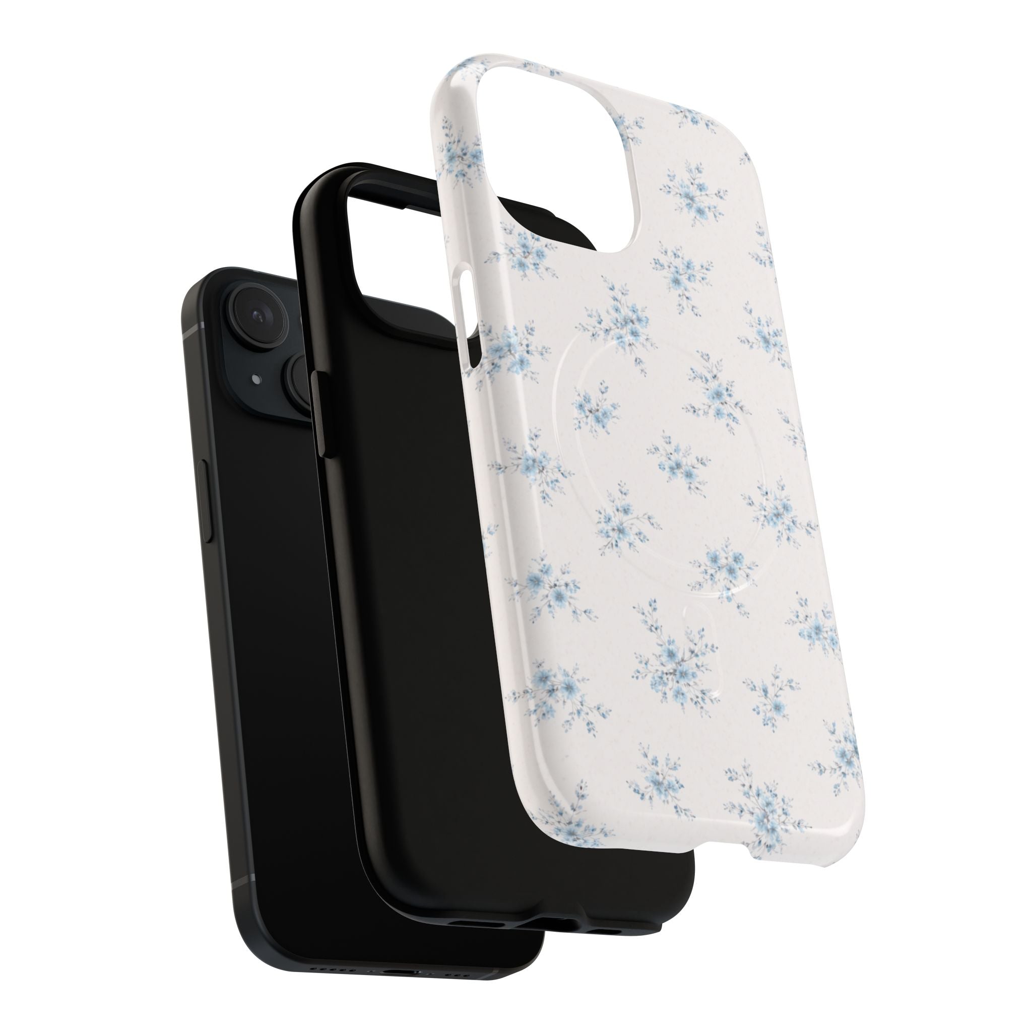 Floral Blue Sprig iPhone Case – MagSafe Compatible