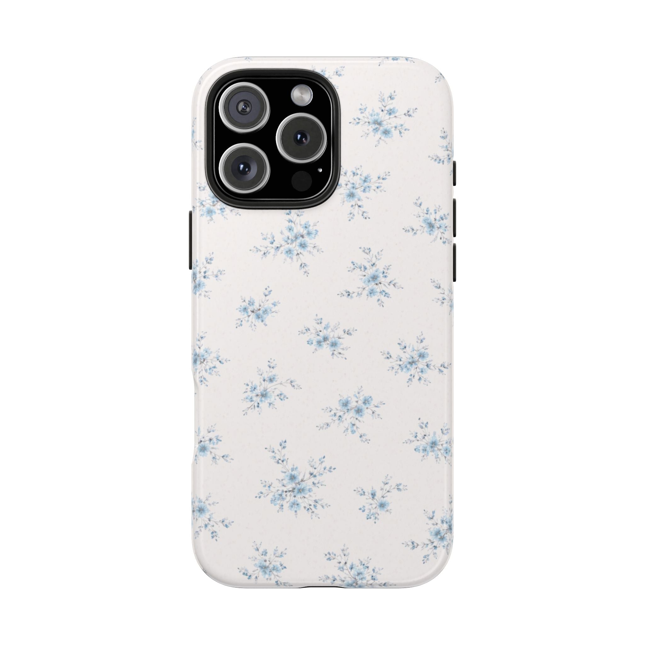 Blue Floral Sprig iPhone Case, Tough Botanical Print
