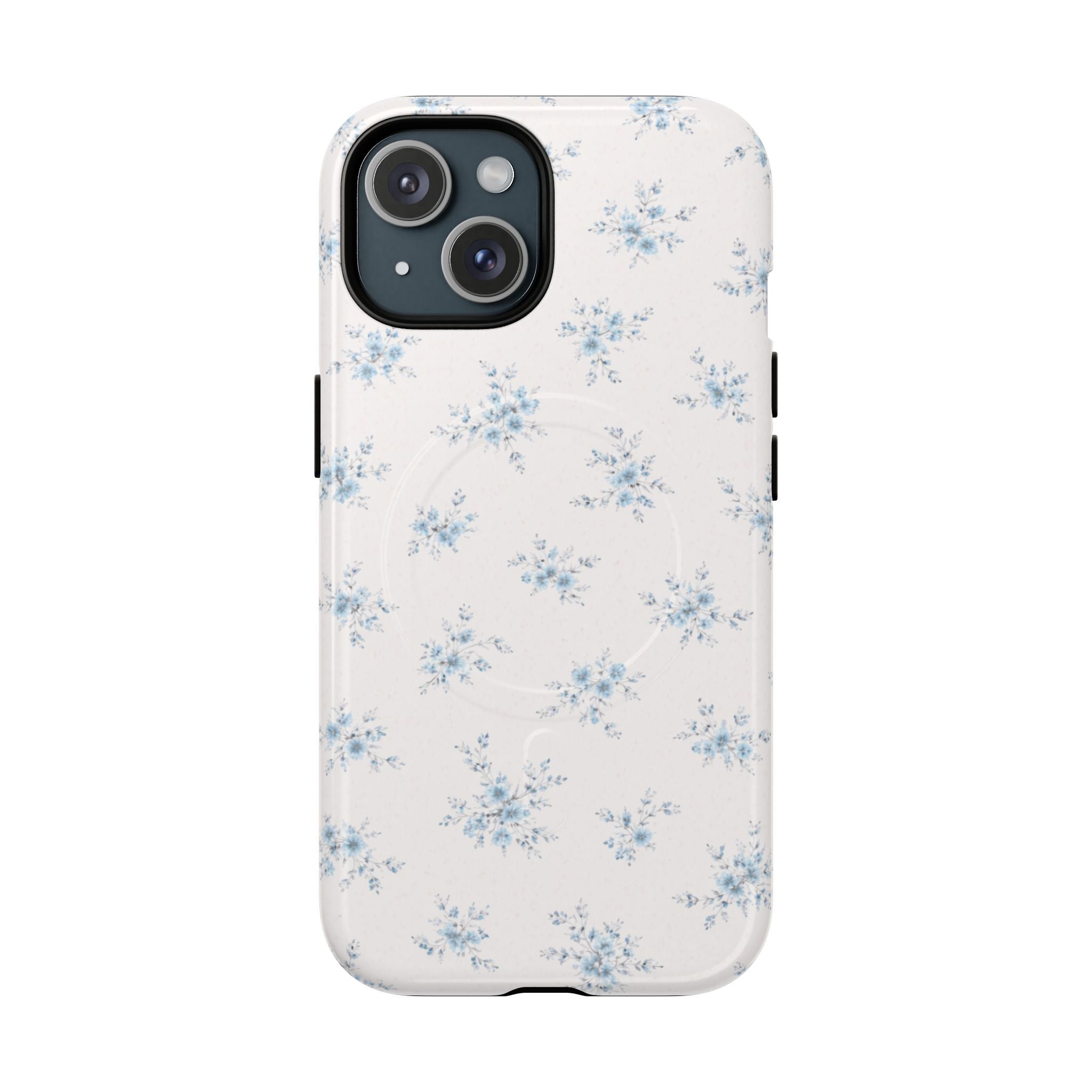 Floral Blue Sprig iPhone Case – MagSafe Compatible