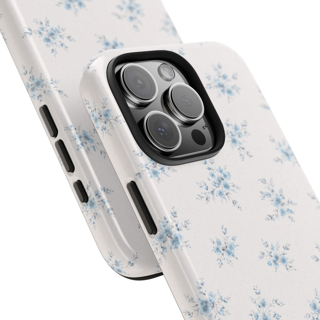 Blue Floral Sprig iPhone Case, Tough Botanical Print