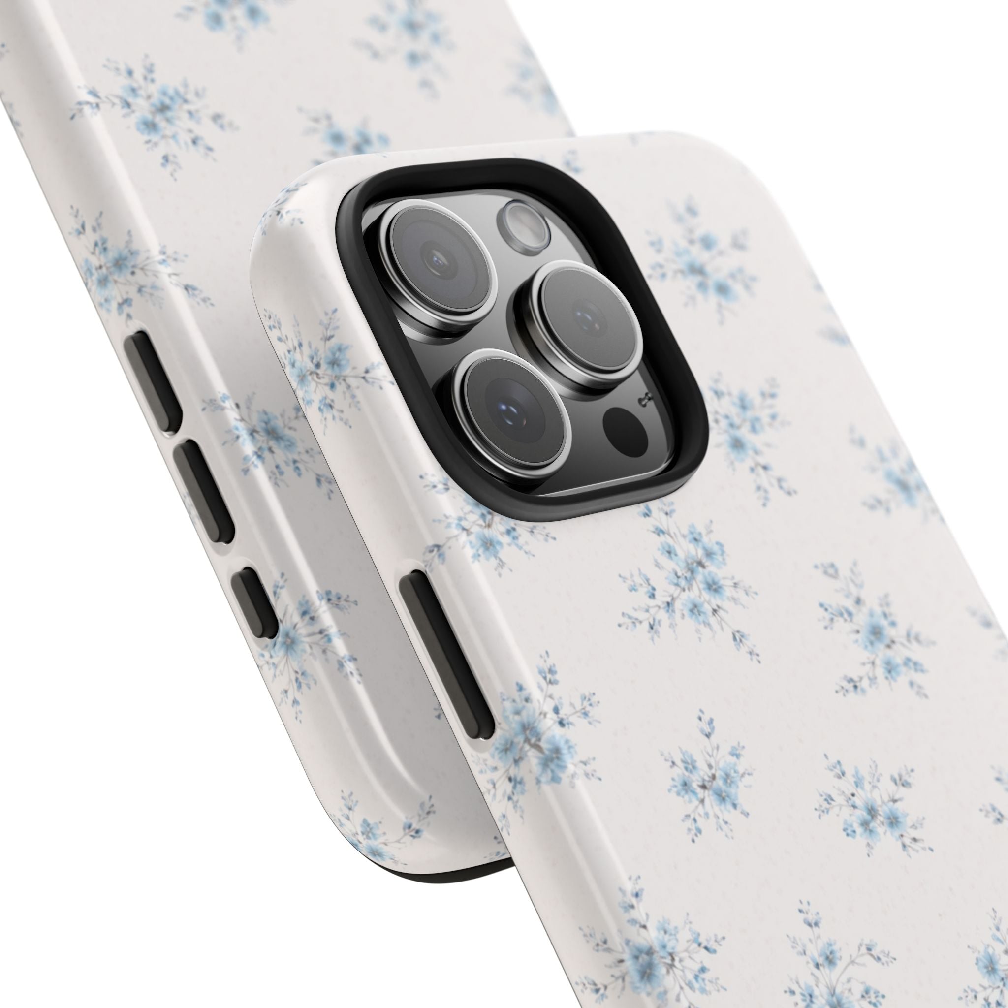 Blue Floral Sprig iPhone Case, Tough Botanical Print