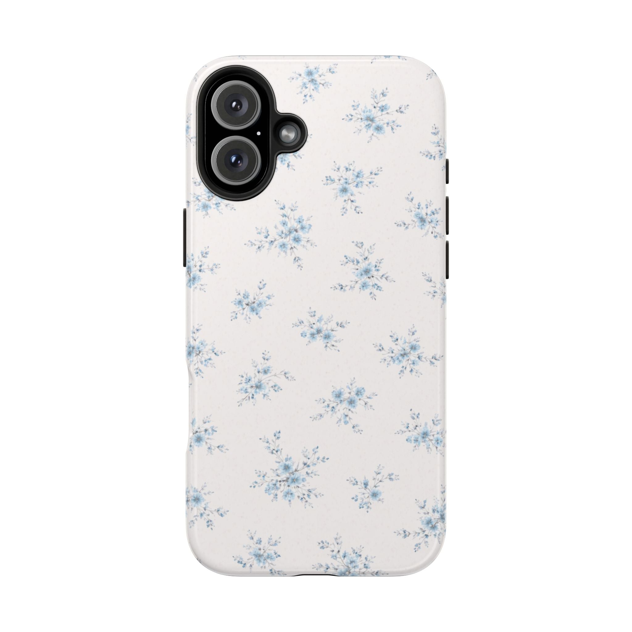 Blue Floral Sprig iPhone Case, Tough Botanical Print