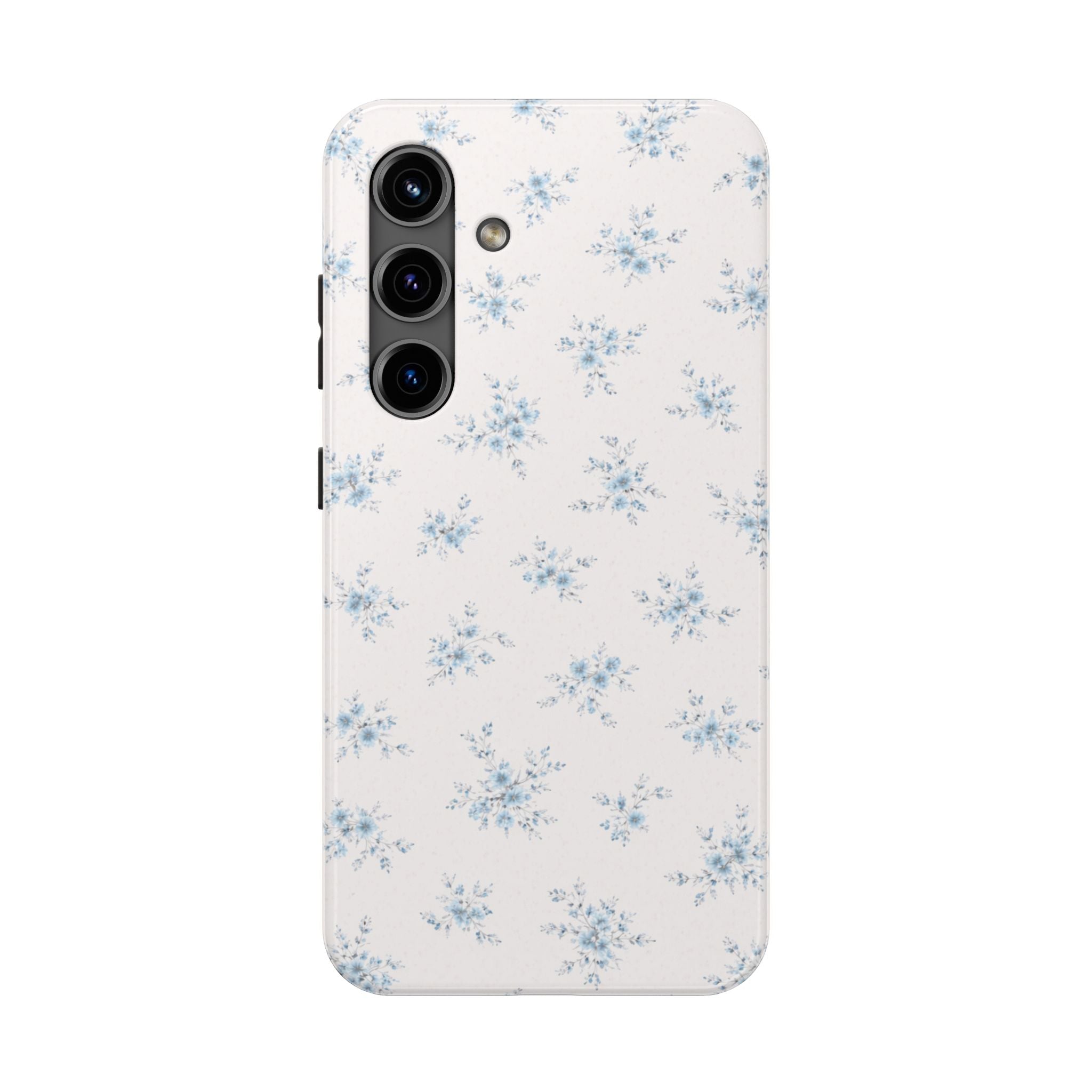 Blue Baby Breath Floral Samsung Galaxy Tough Phone Case, Delicate Botanical Print