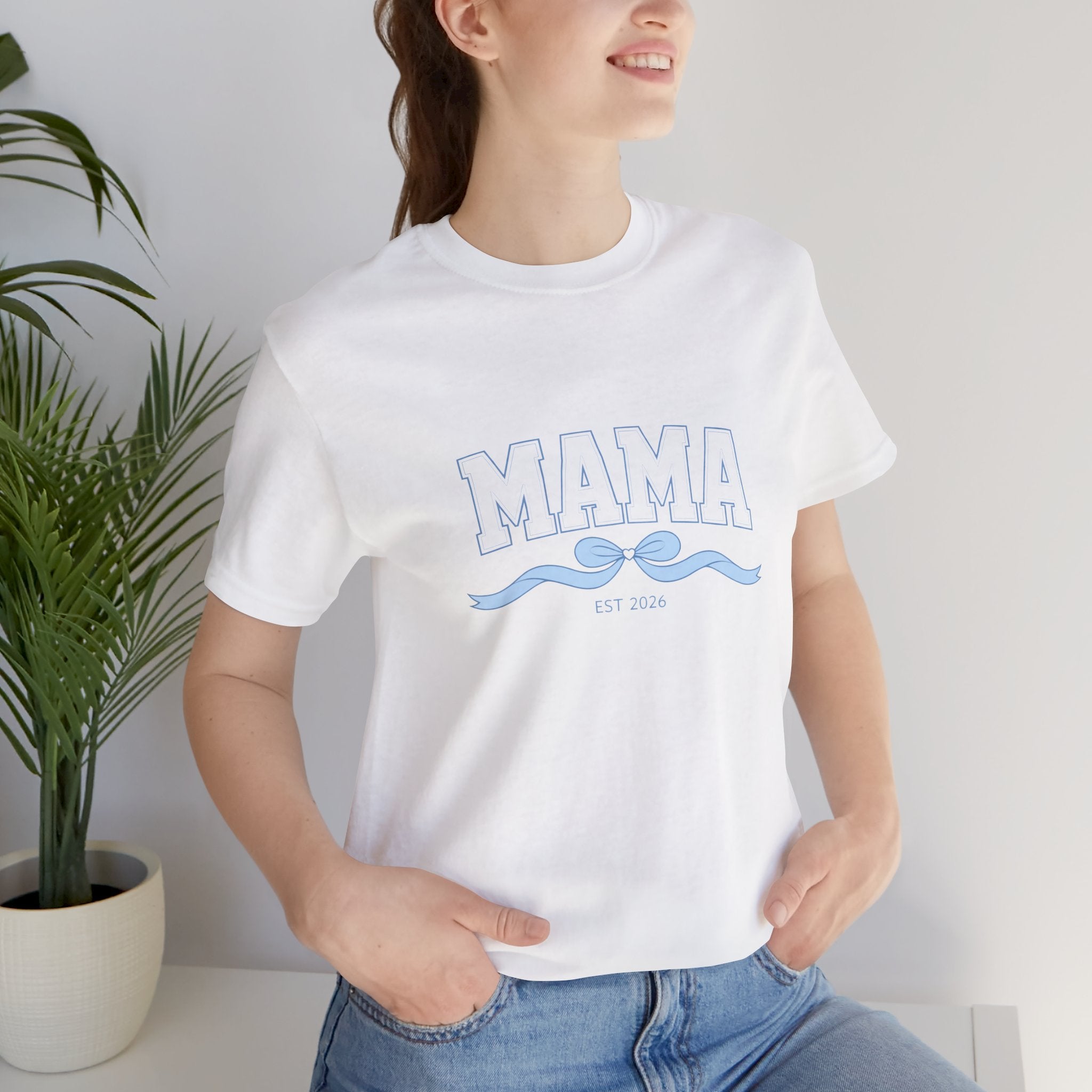 Mama Est 2026 Shirt | Retro Mama Bow Tee | Mother’s Day Gift for Mom | Aesthetic Mama T-Shirt
