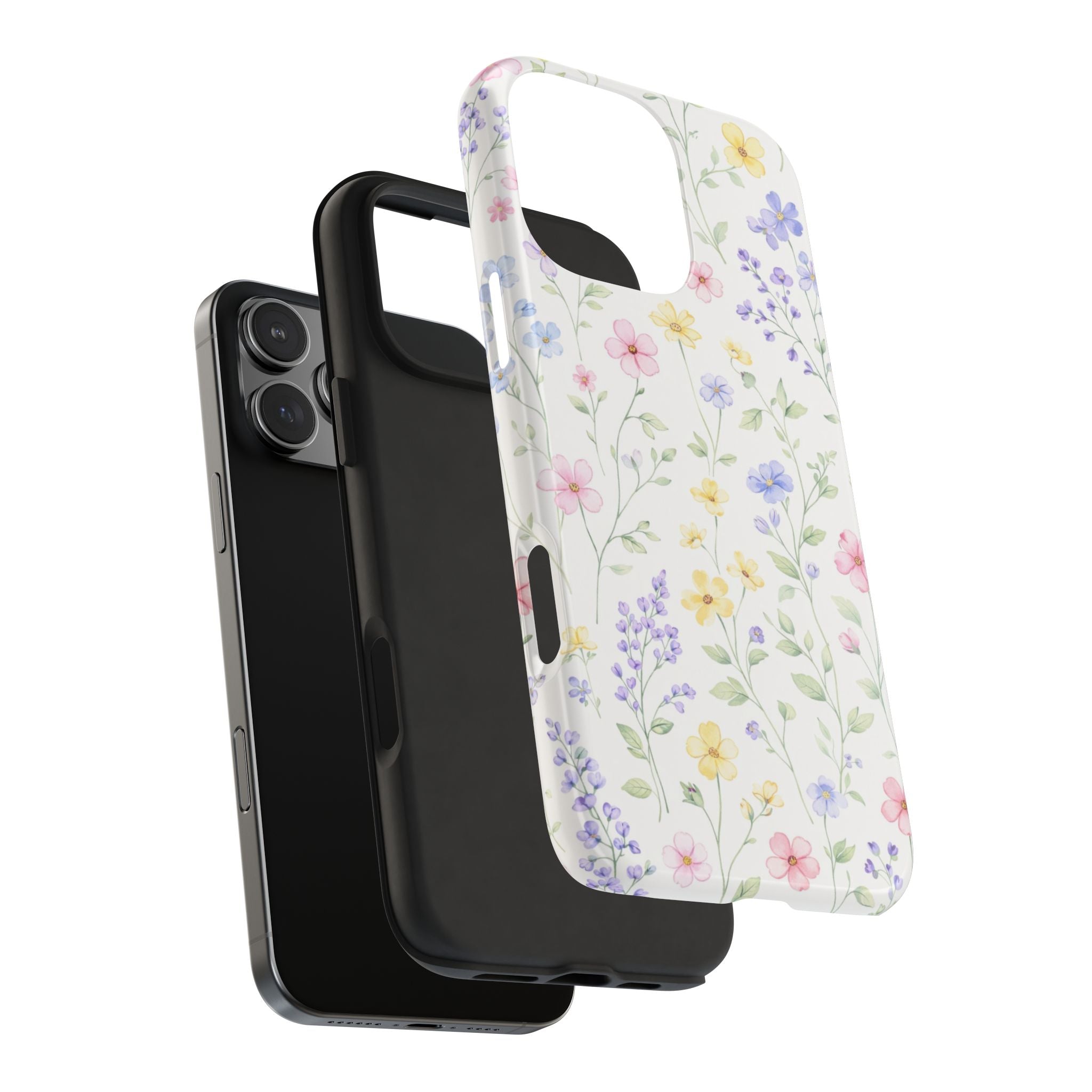 Watercolor Wildflowers Tough iPhone Case | Pastel Floral iPhone Case