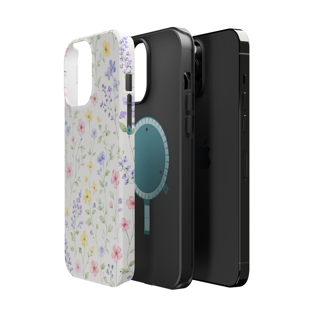 Pastel Wildflower Pattern iPhone Case | Magnetic Impact-Resistant Case