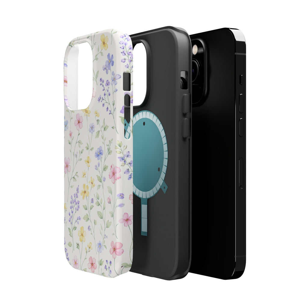 Pastel Wildflower Pattern iPhone Case | Magnetic Impact-Resistant Case