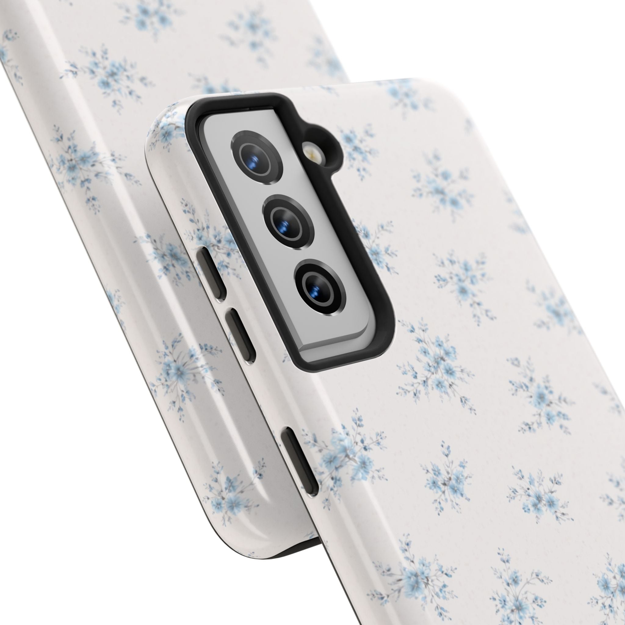 Blue Baby Breath Floral Samsung Galaxy Tough Phone Case, Delicate Botanical Print
