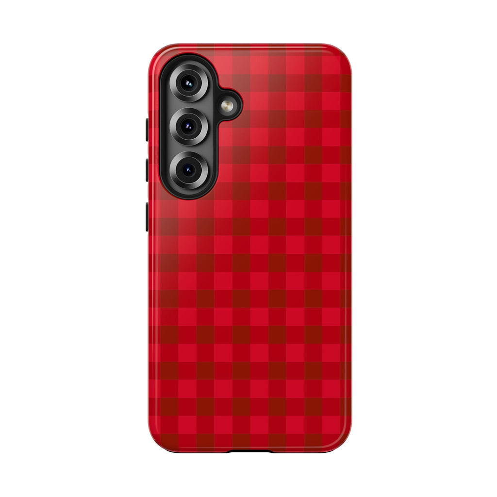 Red Buffalo Plaid Tough Samsung Case - Durable Protective Check Pattern Cover