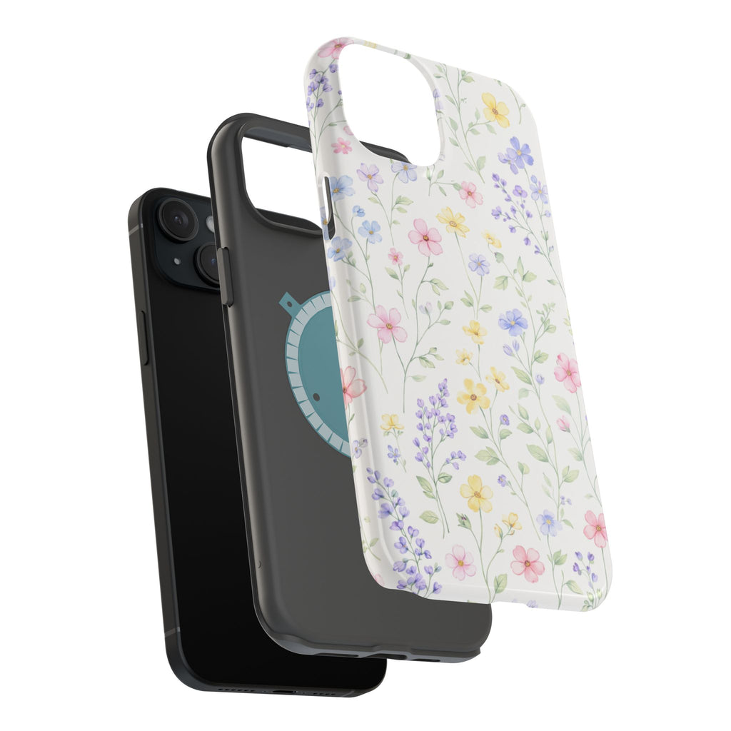 Pastel Wildflower Pattern iPhone Case | Magnetic Impact-Resistant Case