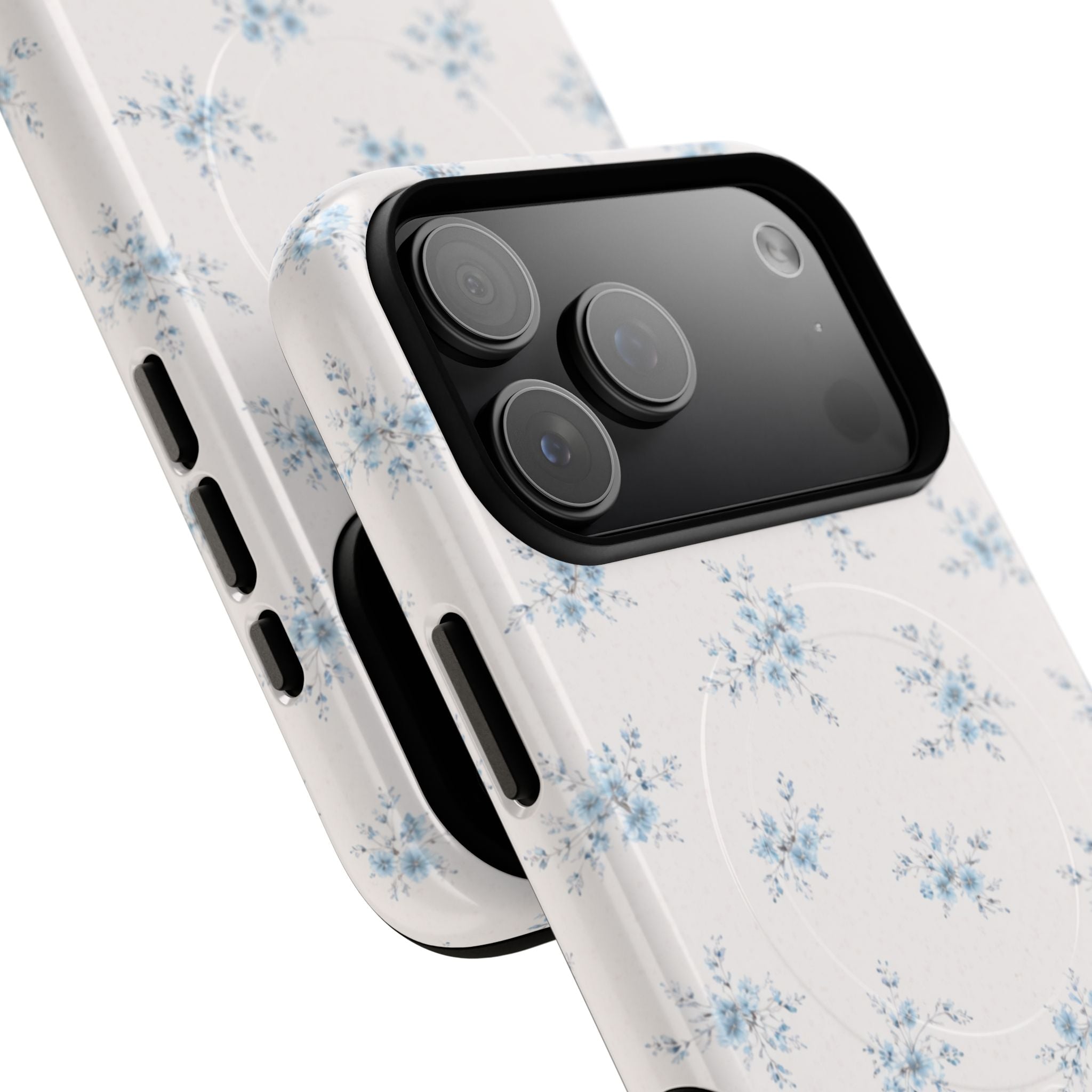 Floral Blue Sprig iPhone Case – MagSafe Compatible