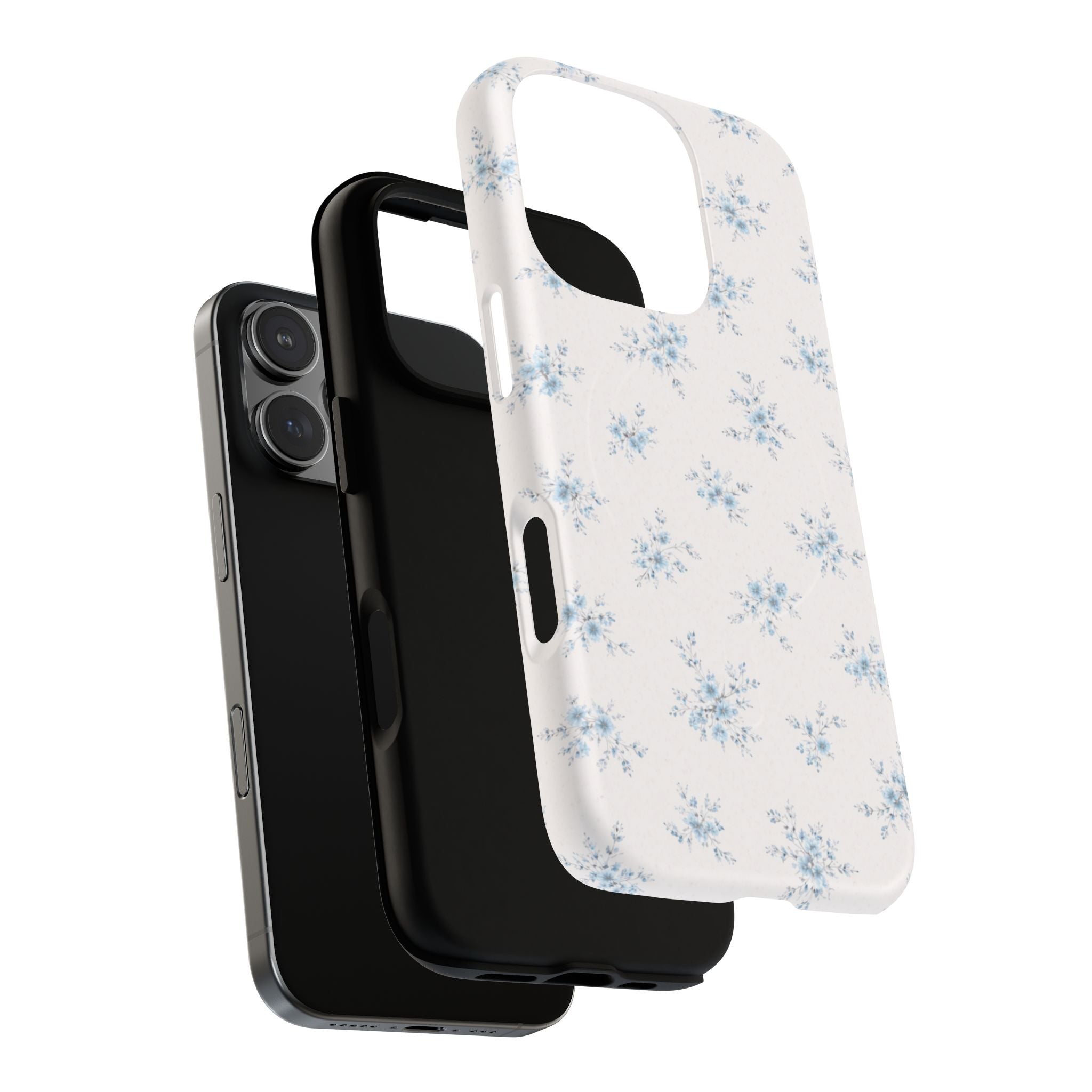 Floral Blue Sprig iPhone Case – MagSafe Compatible