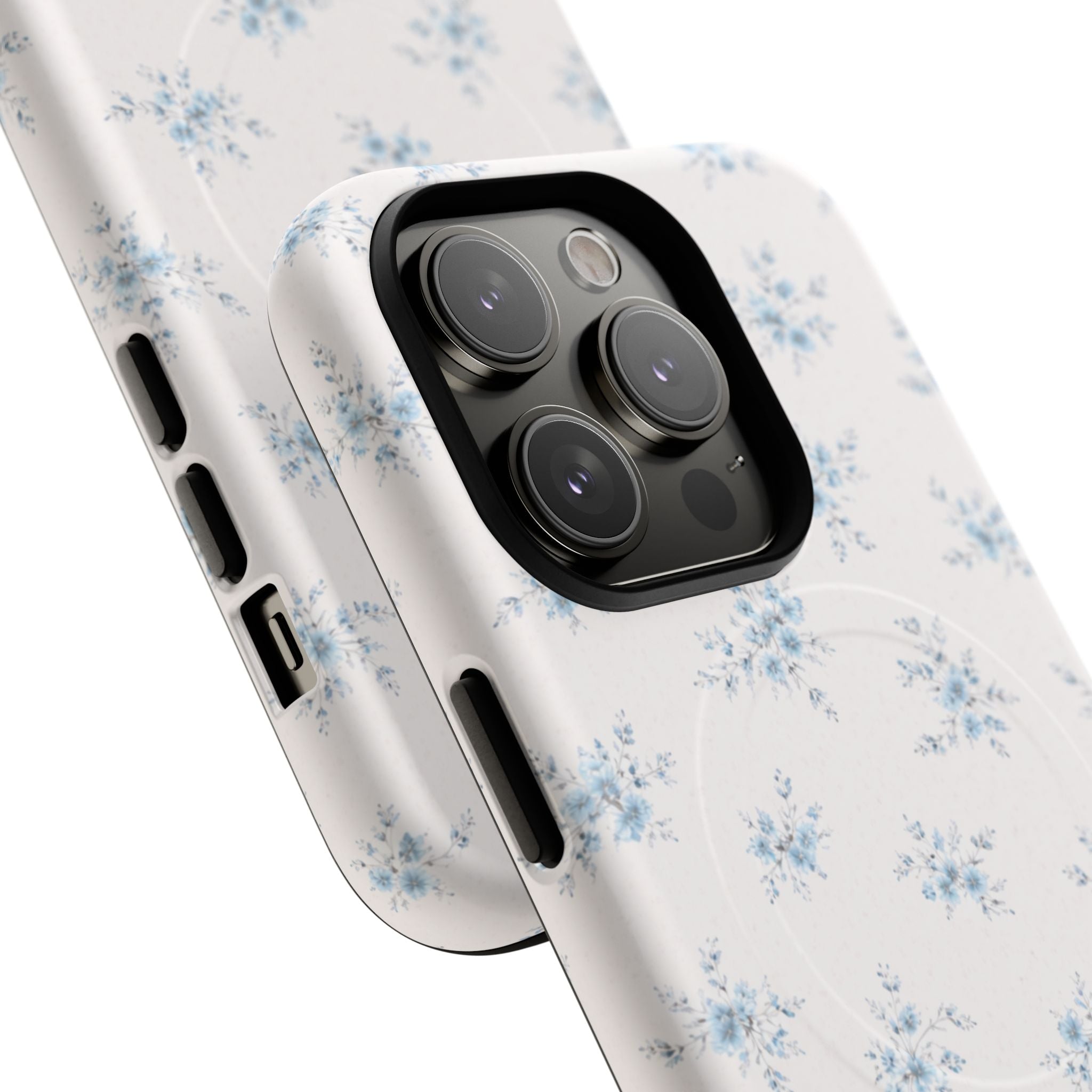 Floral Blue Sprig iPhone Case – MagSafe Compatible