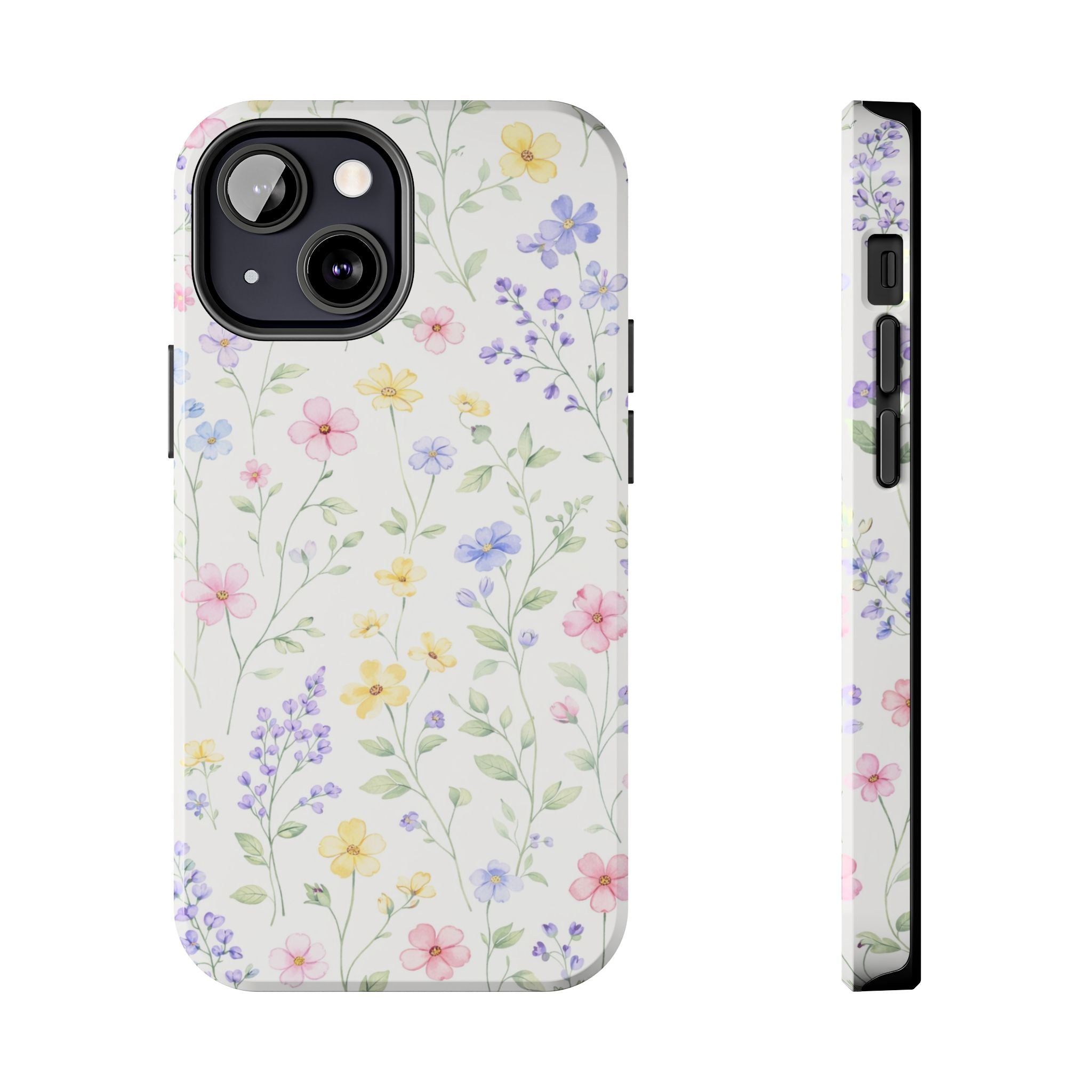 Watercolor Wildflowers Tough iPhone Case | Pastel Floral iPhone Case