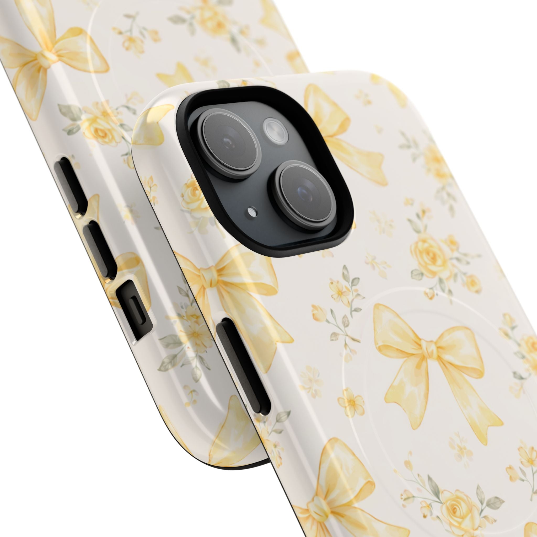 Yellow Rose Bow iPhone Case – MagSafe Compatible