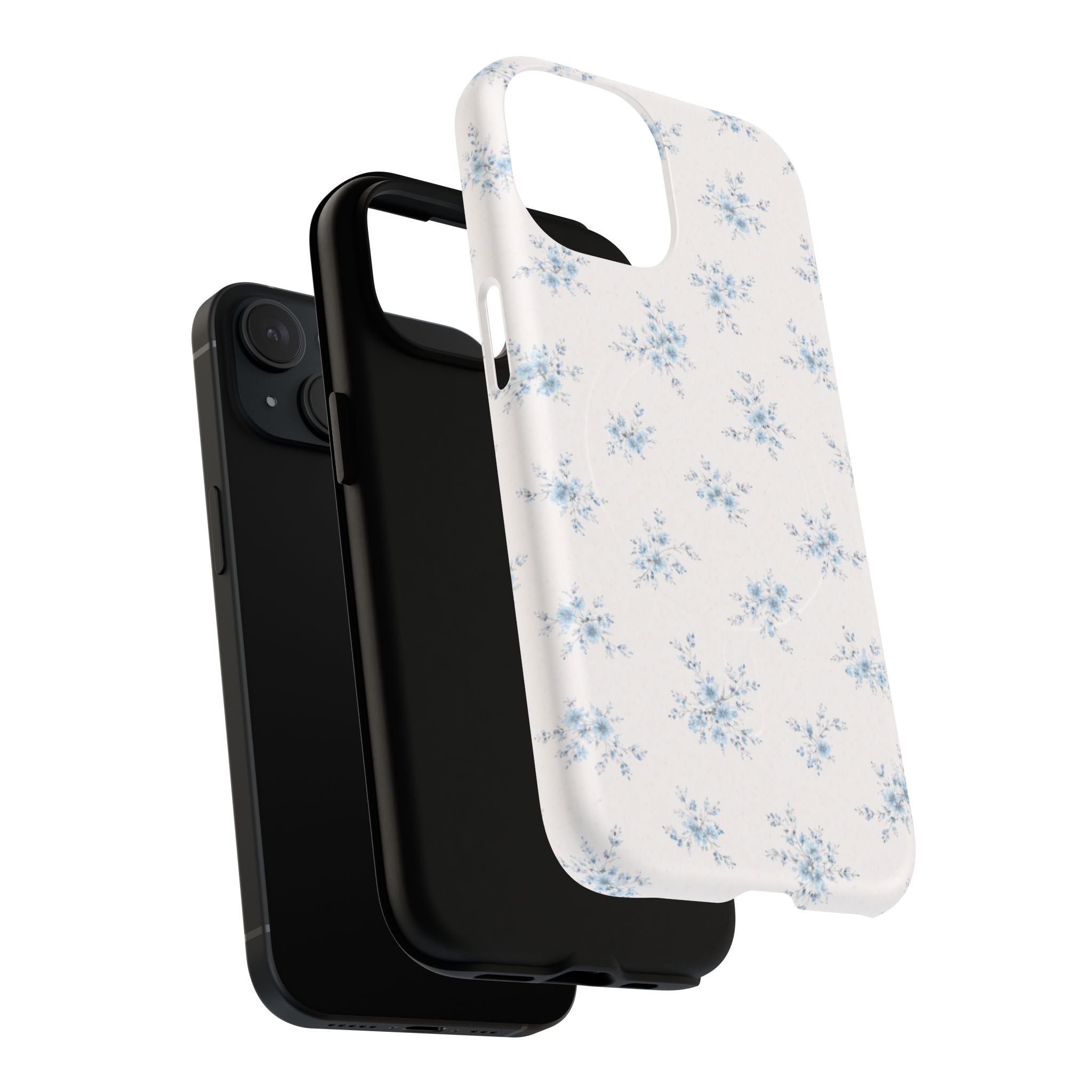 Floral Blue Sprig iPhone Case – MagSafe Compatible