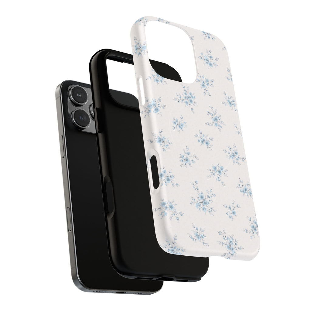 Floral Blue Sprig iPhone Case – MagSafe Compatible