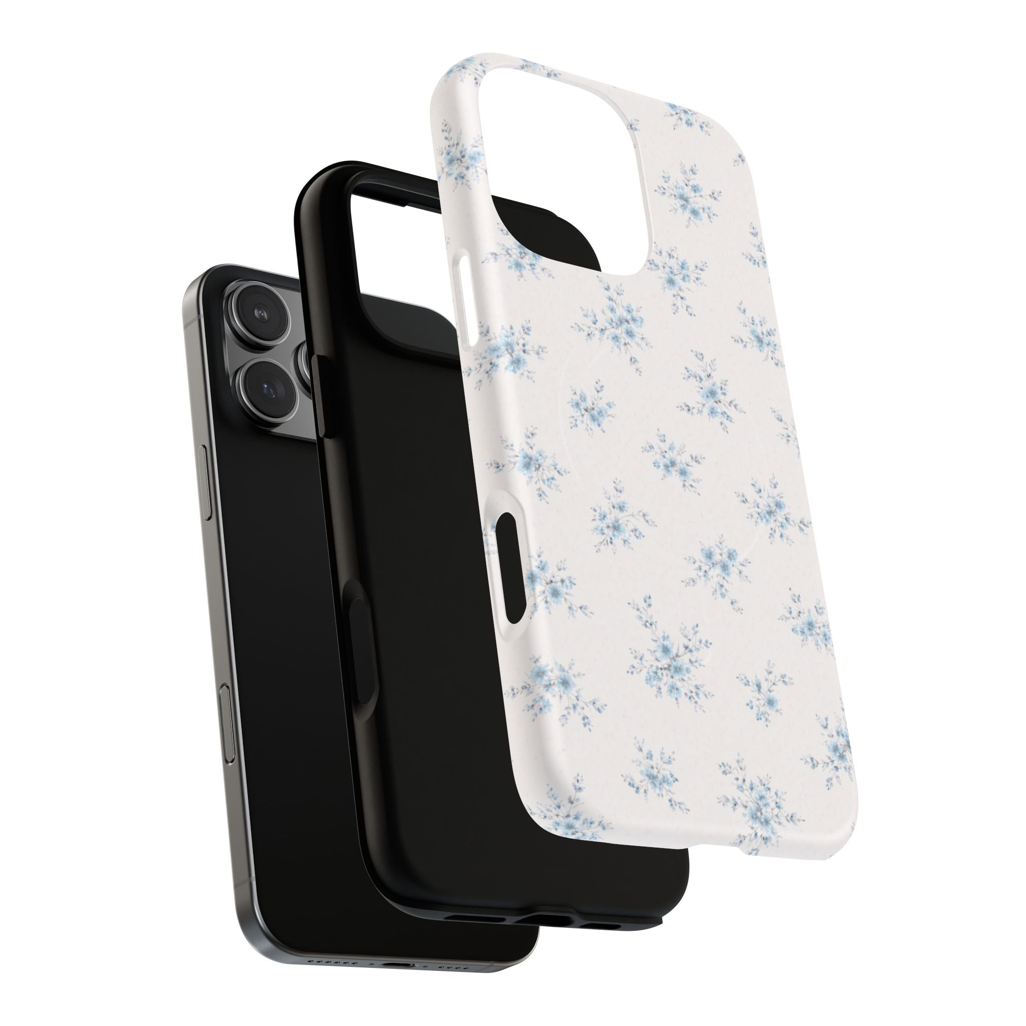 Floral Blue Sprig iPhone Case – MagSafe Compatible