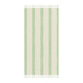 Sage Green Boho Stripe Beach Blanket – Turkish Peshtemal with Fringe