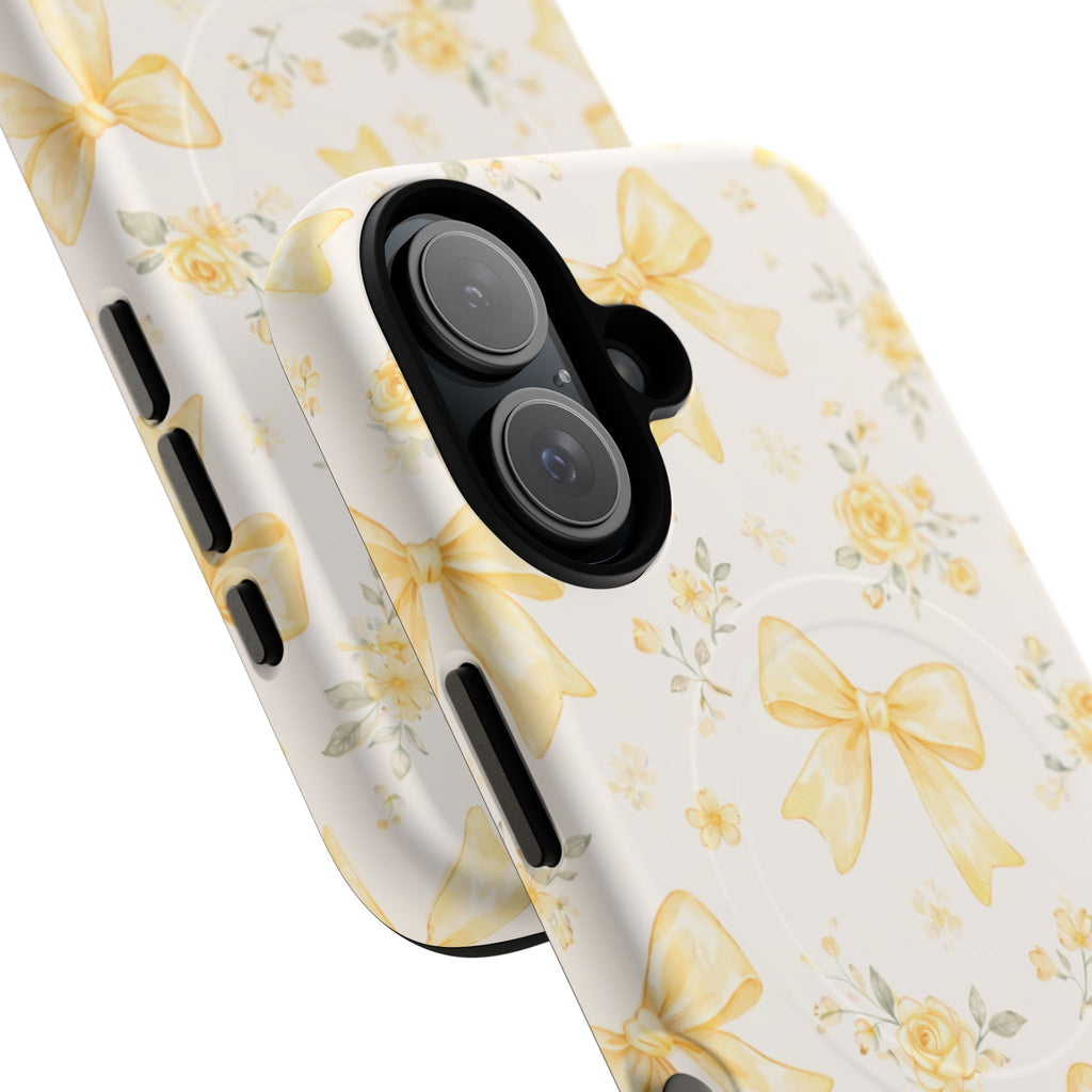 Yellow Rose Bow iPhone Case – MagSafe Compatible