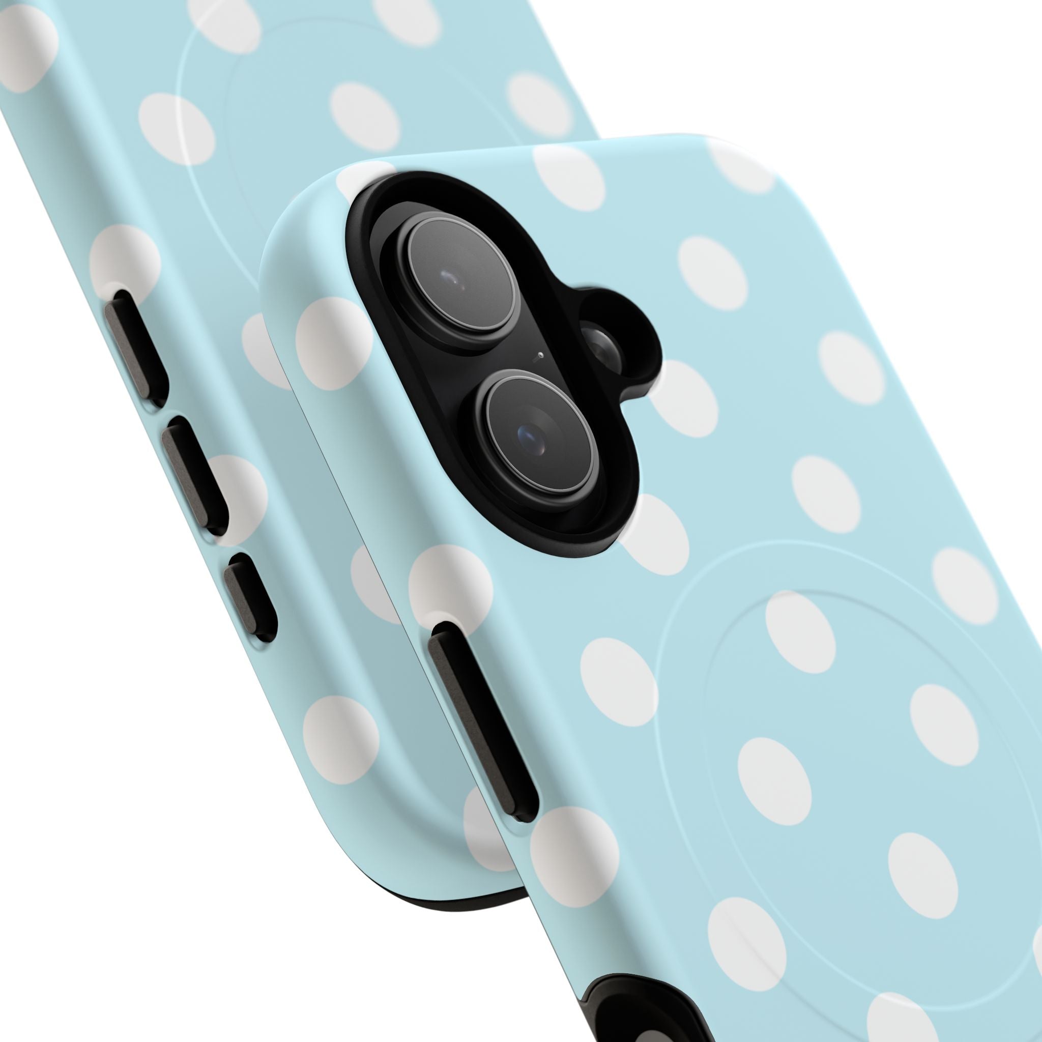 Blue Polka Dot iPhone Case – MagSafe Compatible