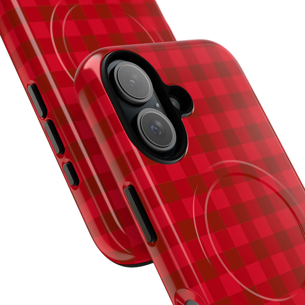 Red Buffalo Plaid iPhone Case – MagSafe Compatible