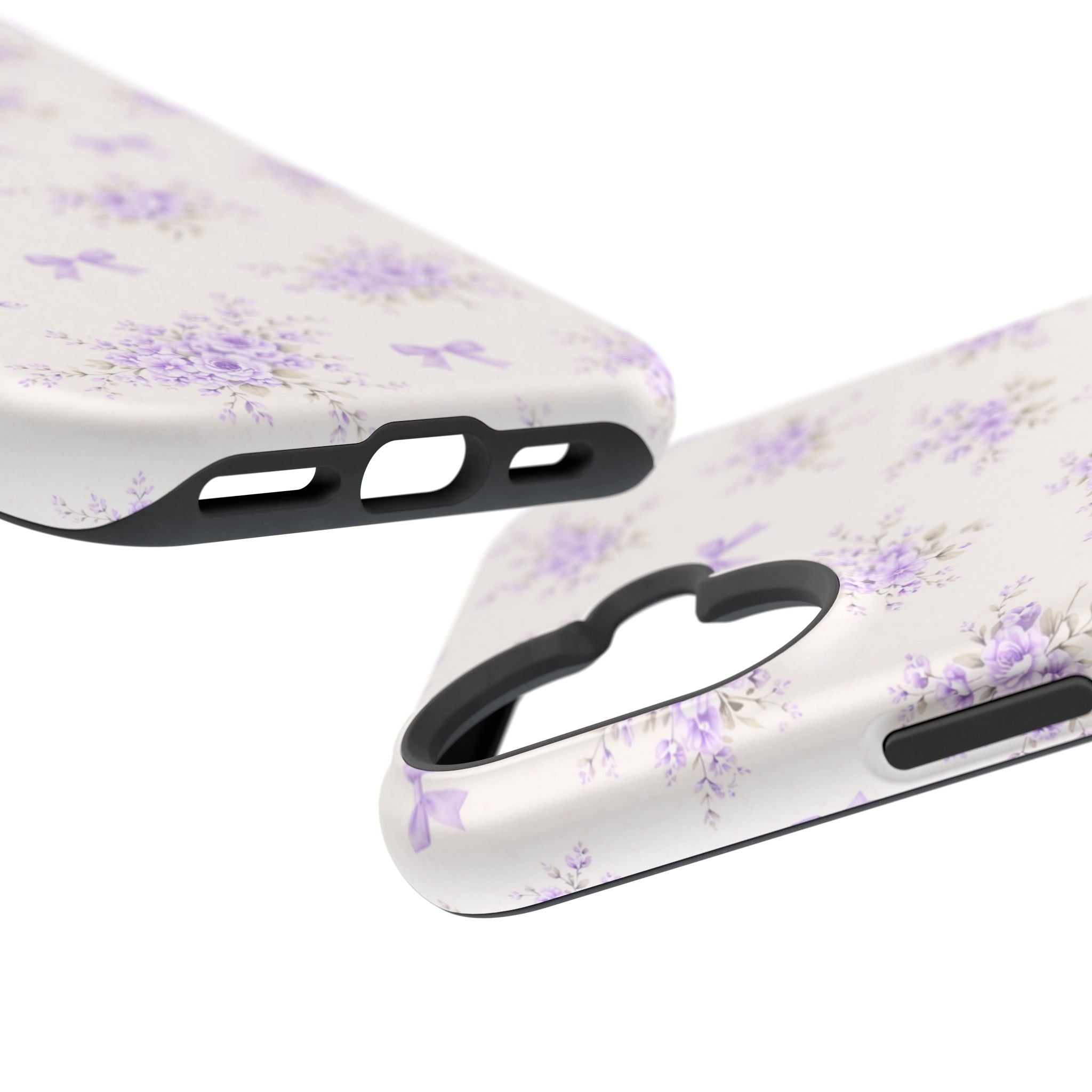 Lavender Bouquet Pattern iPhone Case | Magnetic Impact-Resistant Case