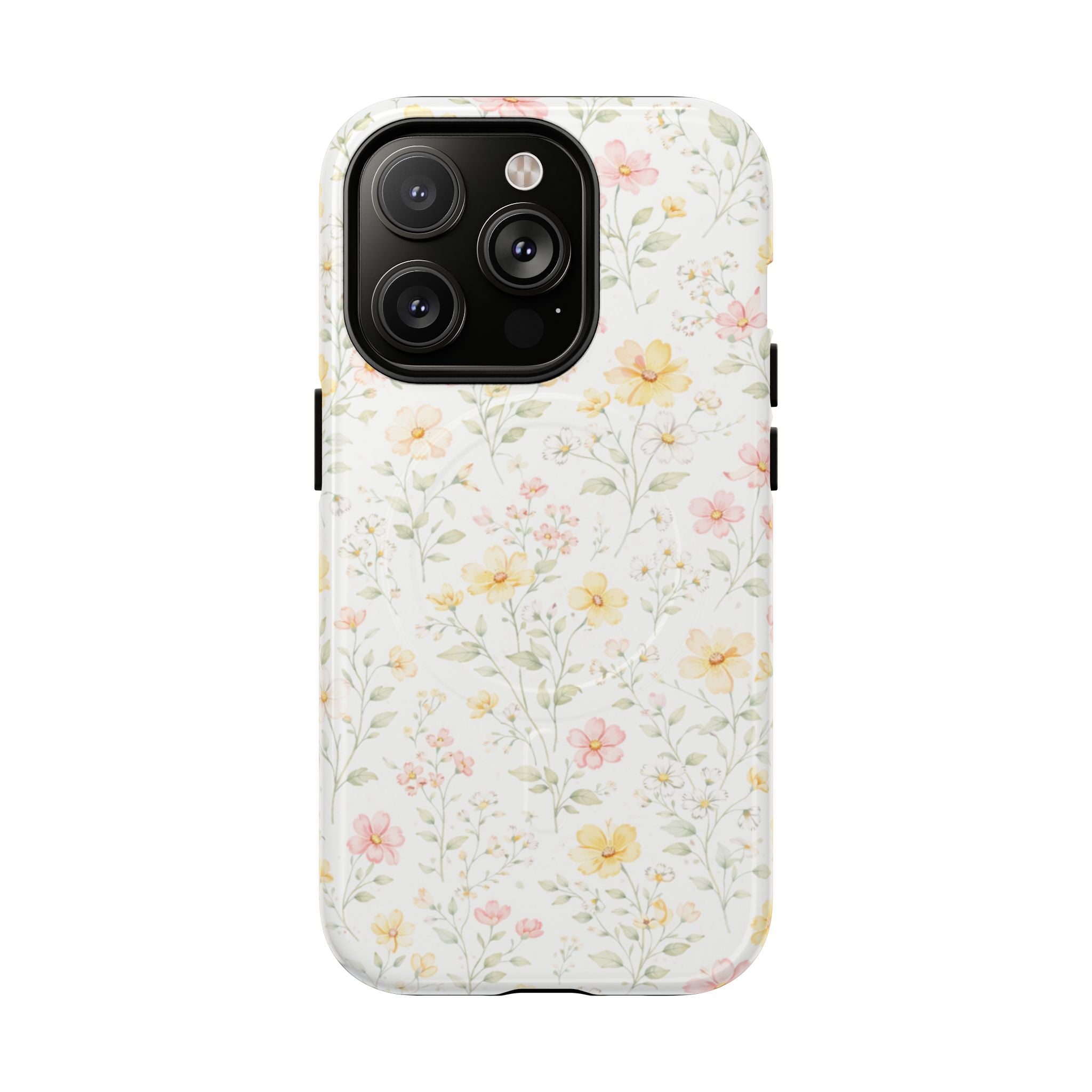 Floral Meadow Tough Magnetic Phone Case | Pastel Wildflower iPhone Cover