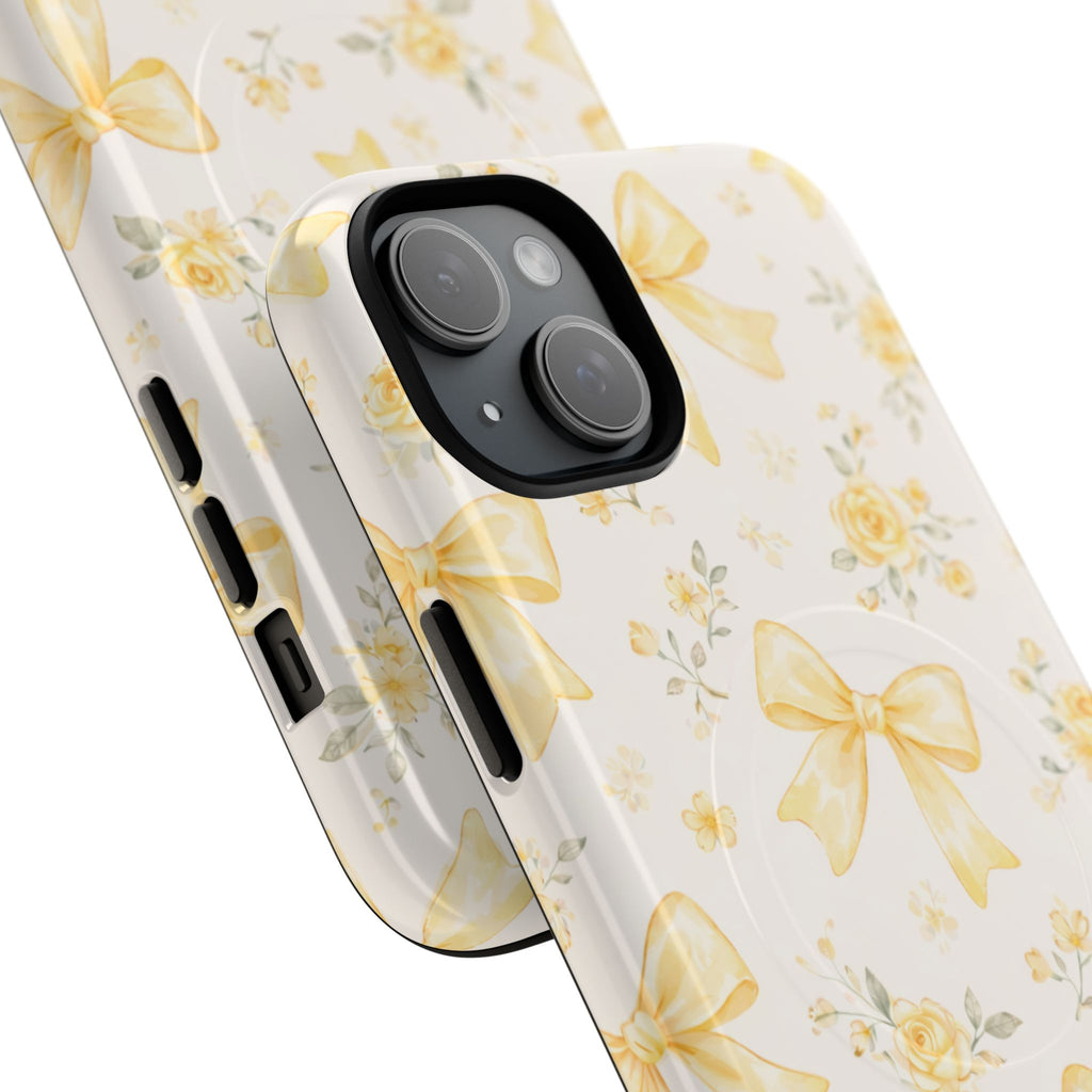Yellow Rose Bow iPhone Case – MagSafe Compatible