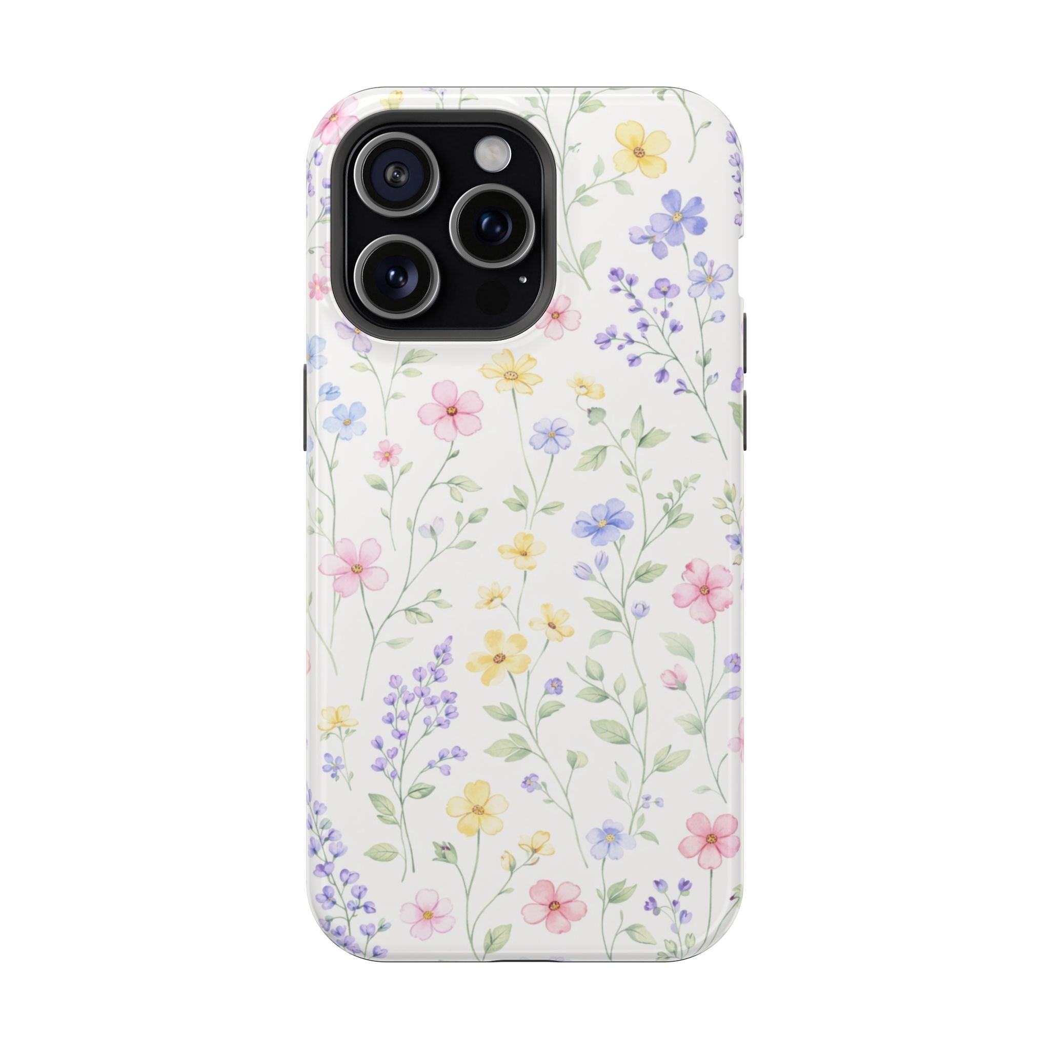 Pastel Wildflower Pattern iPhone Case | Magnetic Impact-Resistant Case
