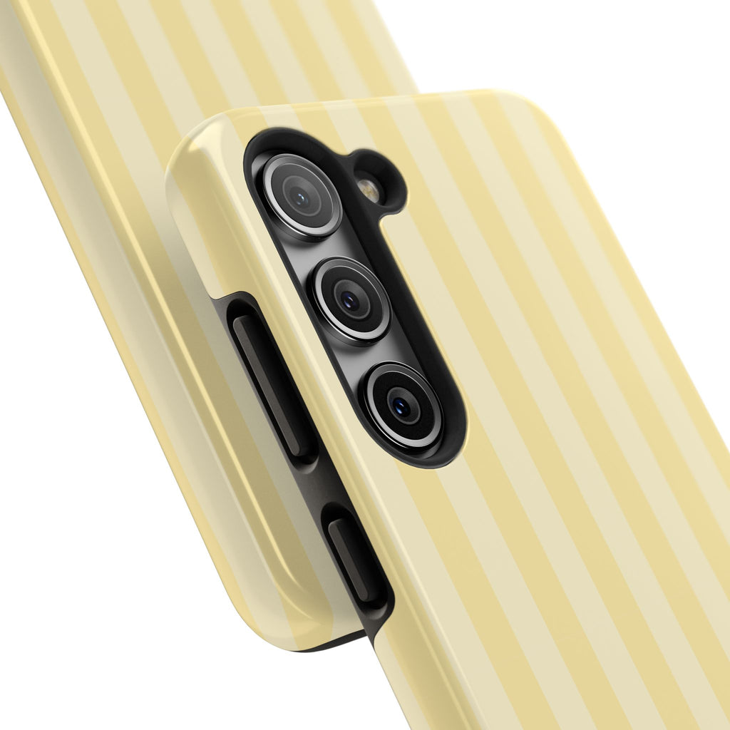 Yellow Stripe Tough Samsung Case - Protective Slim Hard-Shell Phone Cover