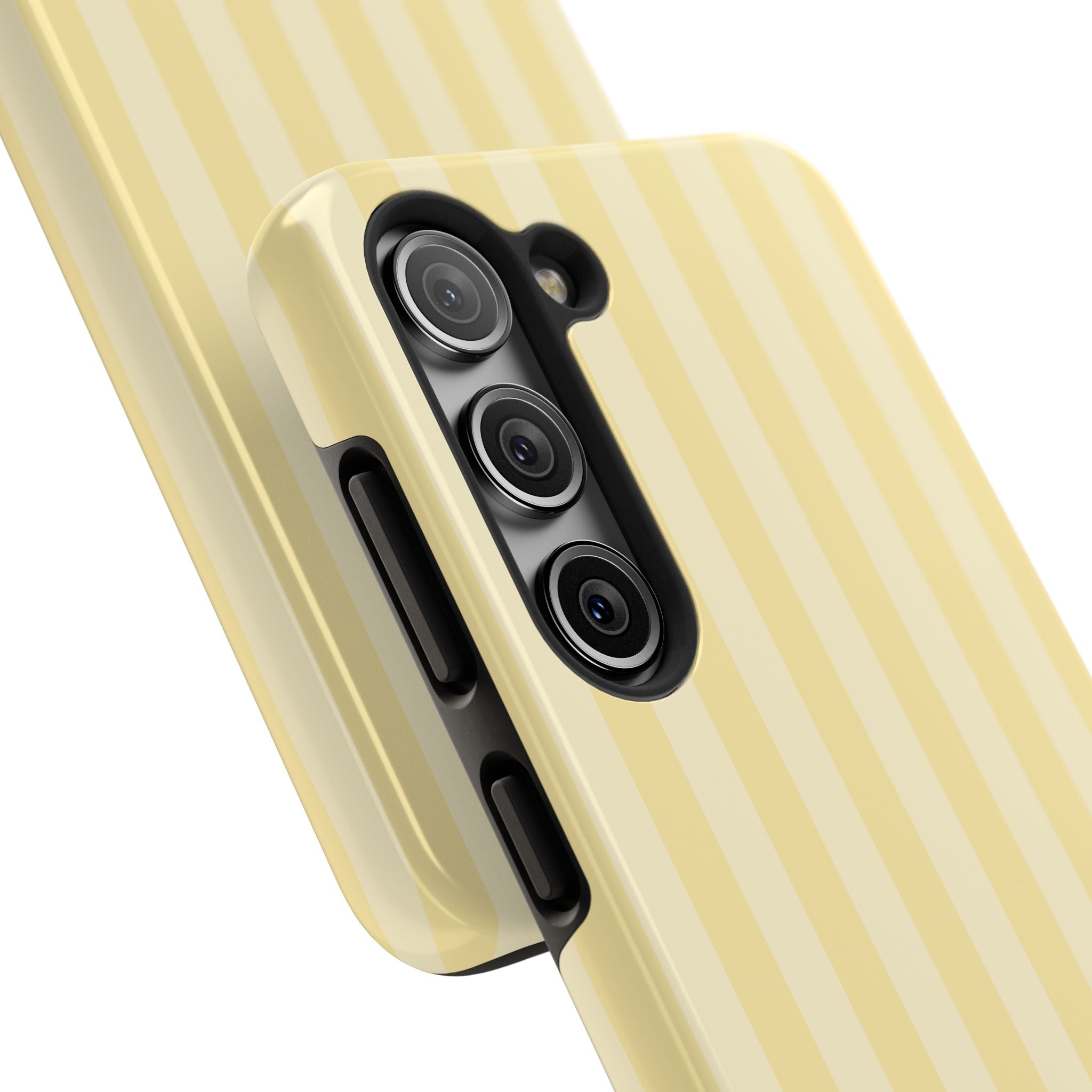 Yellow Stripe Tough Samsung Case - Protective Slim Hard-Shell Phone Cover