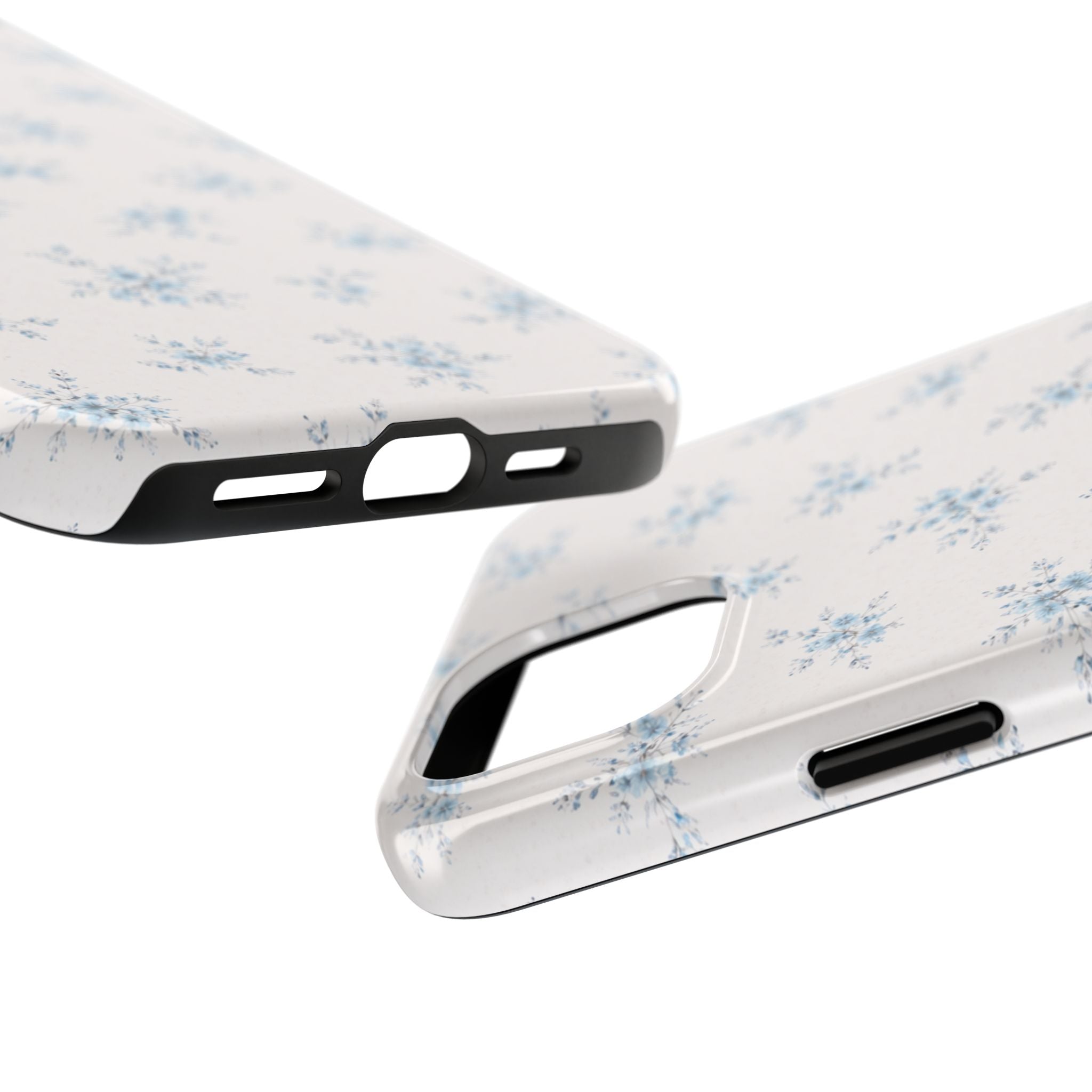 Blue Floral Sprig iPhone Case | Tough Phone Case