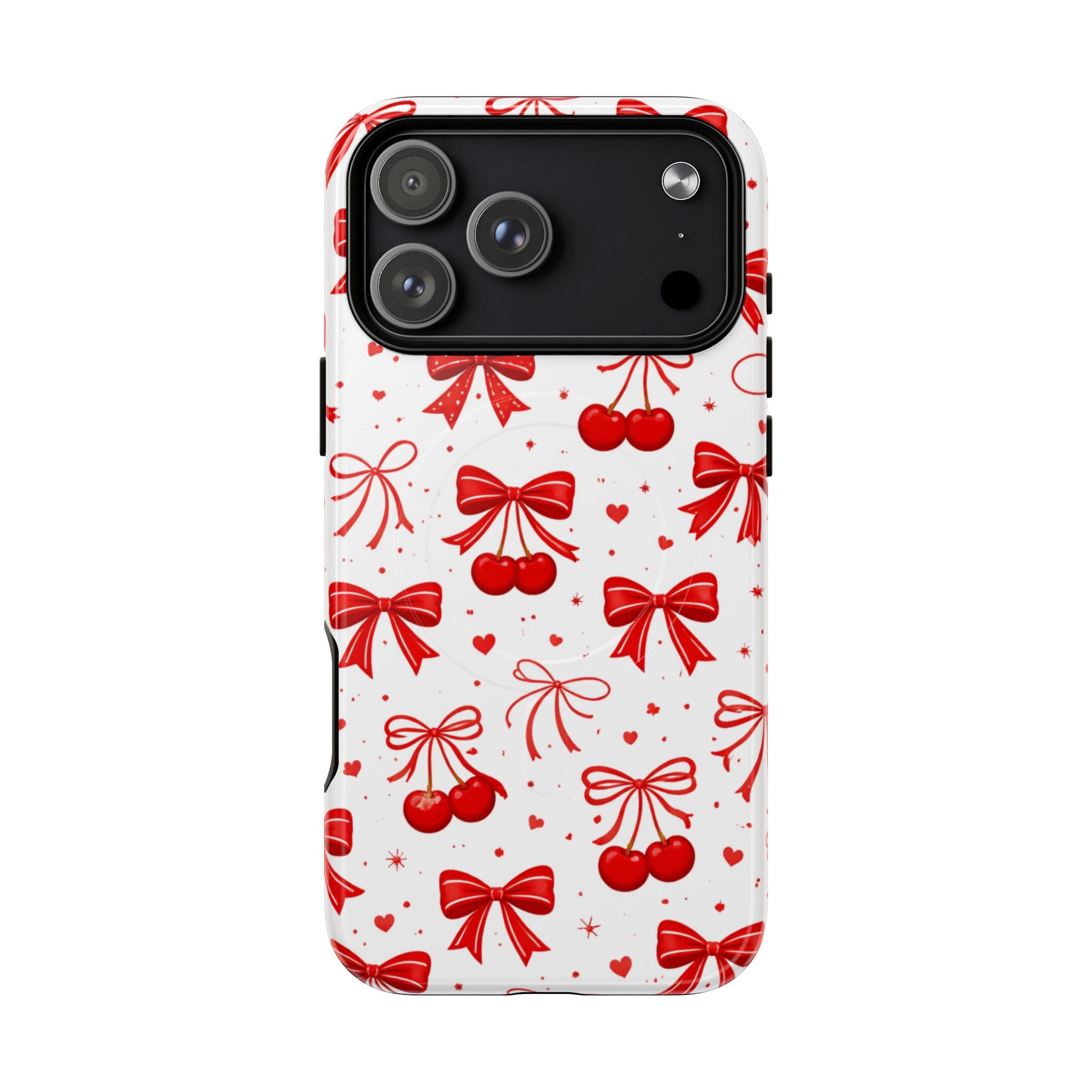 Cherry Bow iPhone Case – MagSafe Compatible
