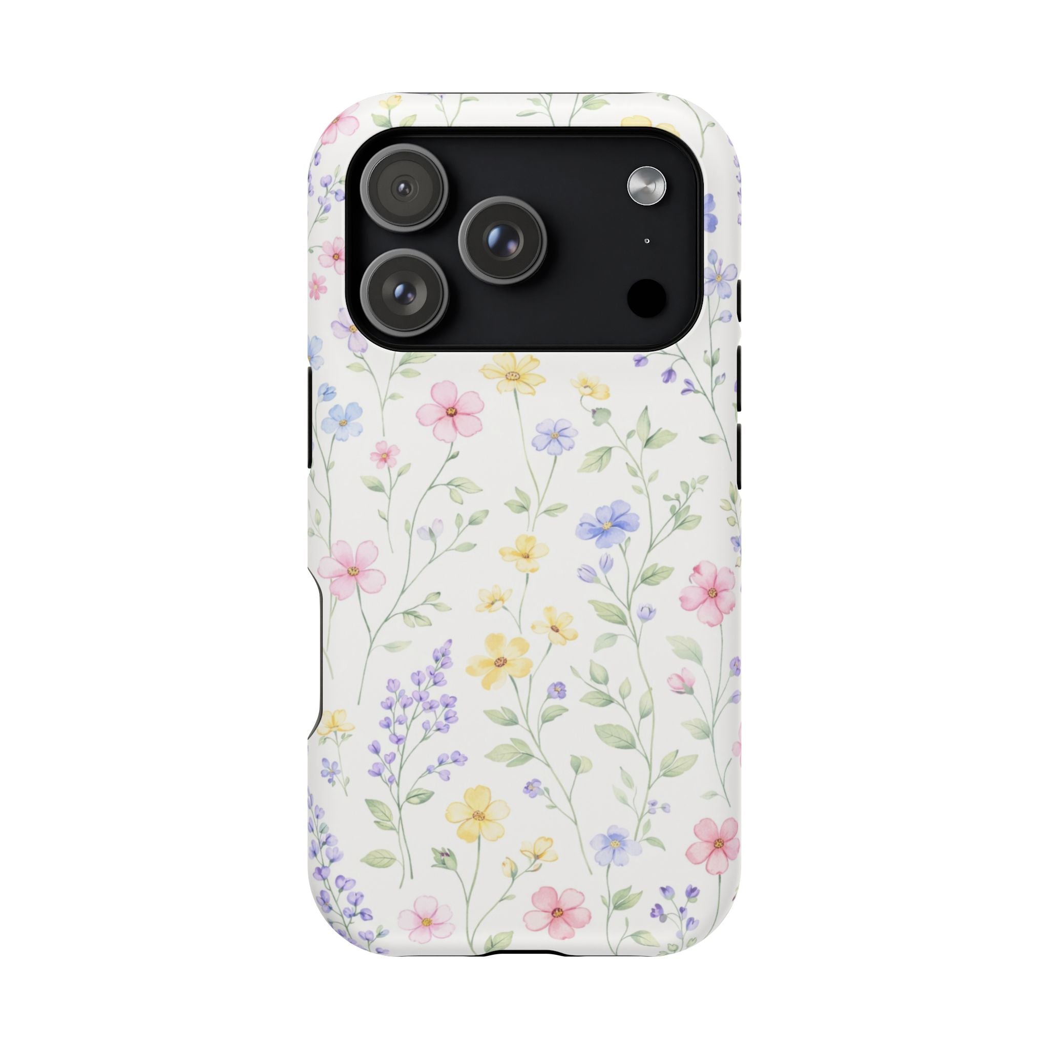 Pastel Wildflower Pattern iPhone Case | Magnetic Impact-Resistant Case