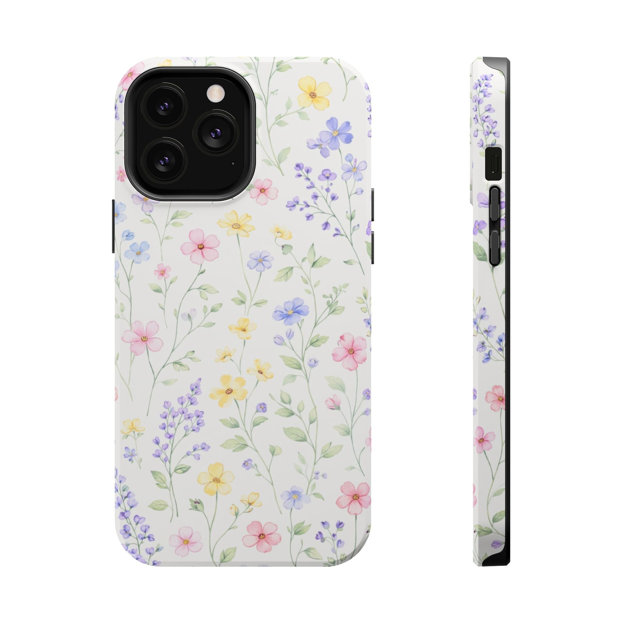 Pastel Wildflower Pattern iPhone Case | Magnetic Impact-Resistant Case