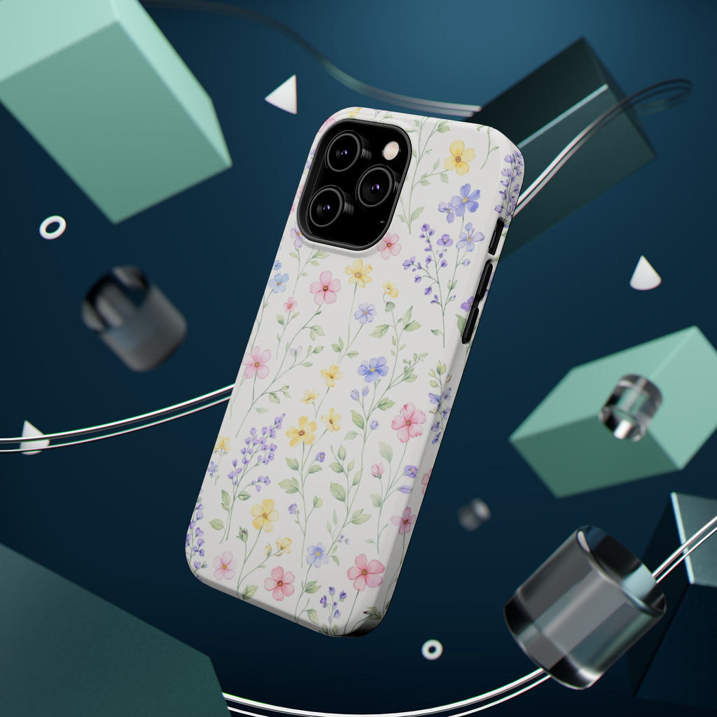 Pastel Wildflower Pattern iPhone Case | Magnetic Impact-Resistant Case